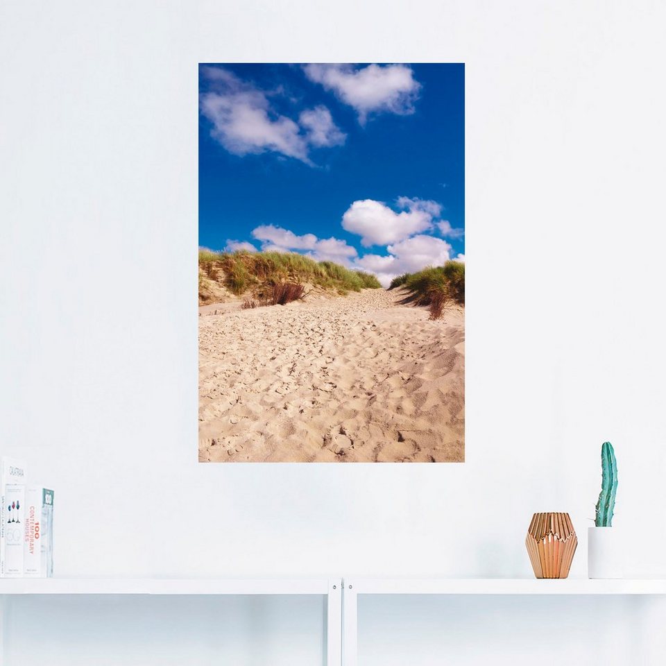 Artland Wandbild Dünenweg - Insel Amrum, Küste (1 St), als Alubild,  Leinwandbild, Wandaufkleber oder Poster in versch. Größen