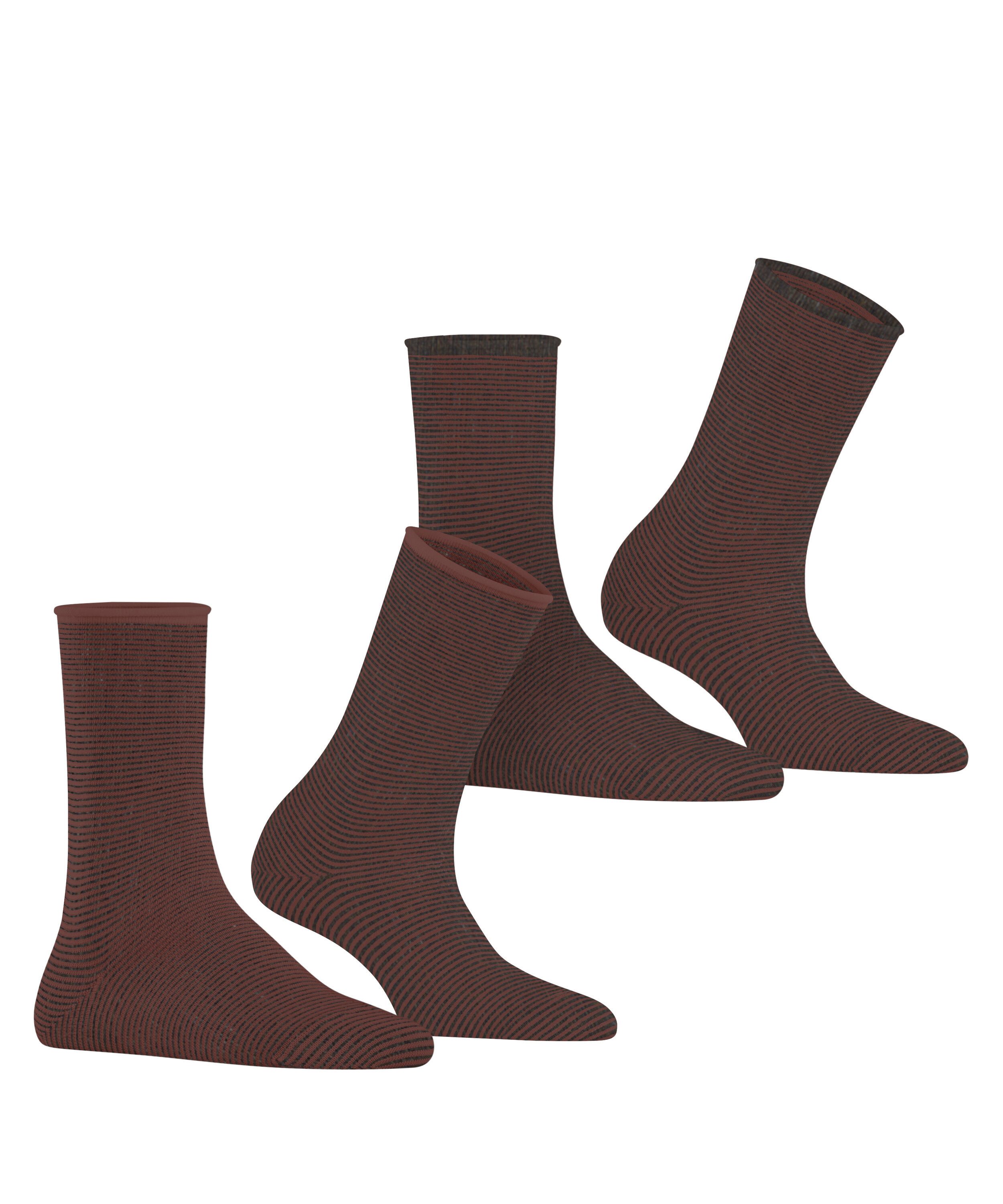 Esprit Socken Allover Stripe 2-Pack Socken aus Biobaumwolle (2-Paar) aus Biobaumwolle