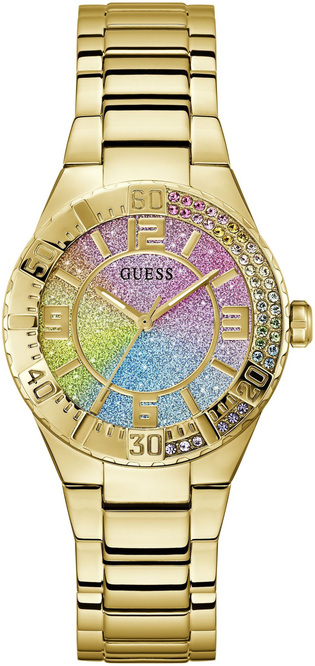 Guess Quarzuhr SANGRIA GW0882L2, Armbanduhr, Damenuhr, Edelstahlarmband günstig online kaufen