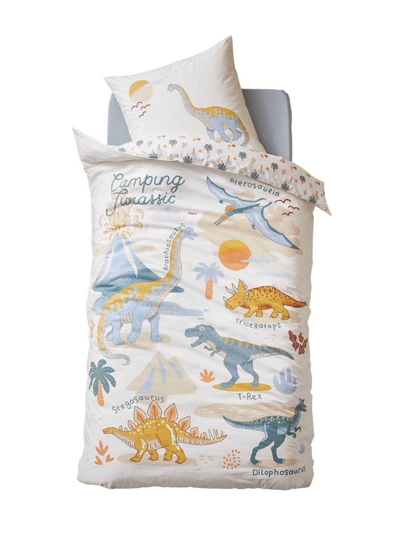 vertbaudet Bettbezug Kinder Bettwäsche-Set JURASSIC CAMP günstig online kaufen