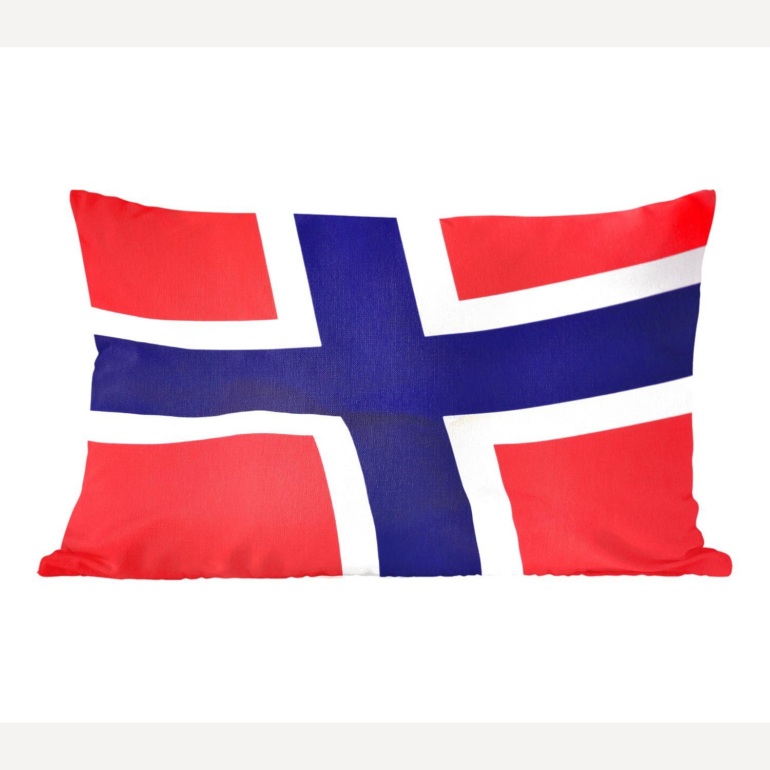 MuchoWow Dekokissen Nahaufnahme der Flagge von Norwegen, Wohzimmer Dekoration, Zierkissen, Dekokissen mit Füllung, Schlafzimmer