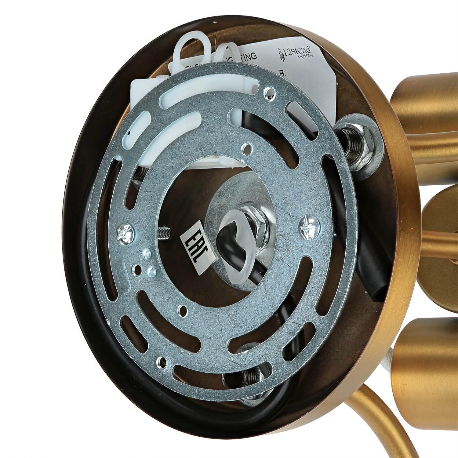 Licht-Erlebnisse Deckenleuchte ALVER, ohne Leuchtmittel, Deckenlampe E27 Messing Esszimmer Esstisch Glas Metall Jugendstil