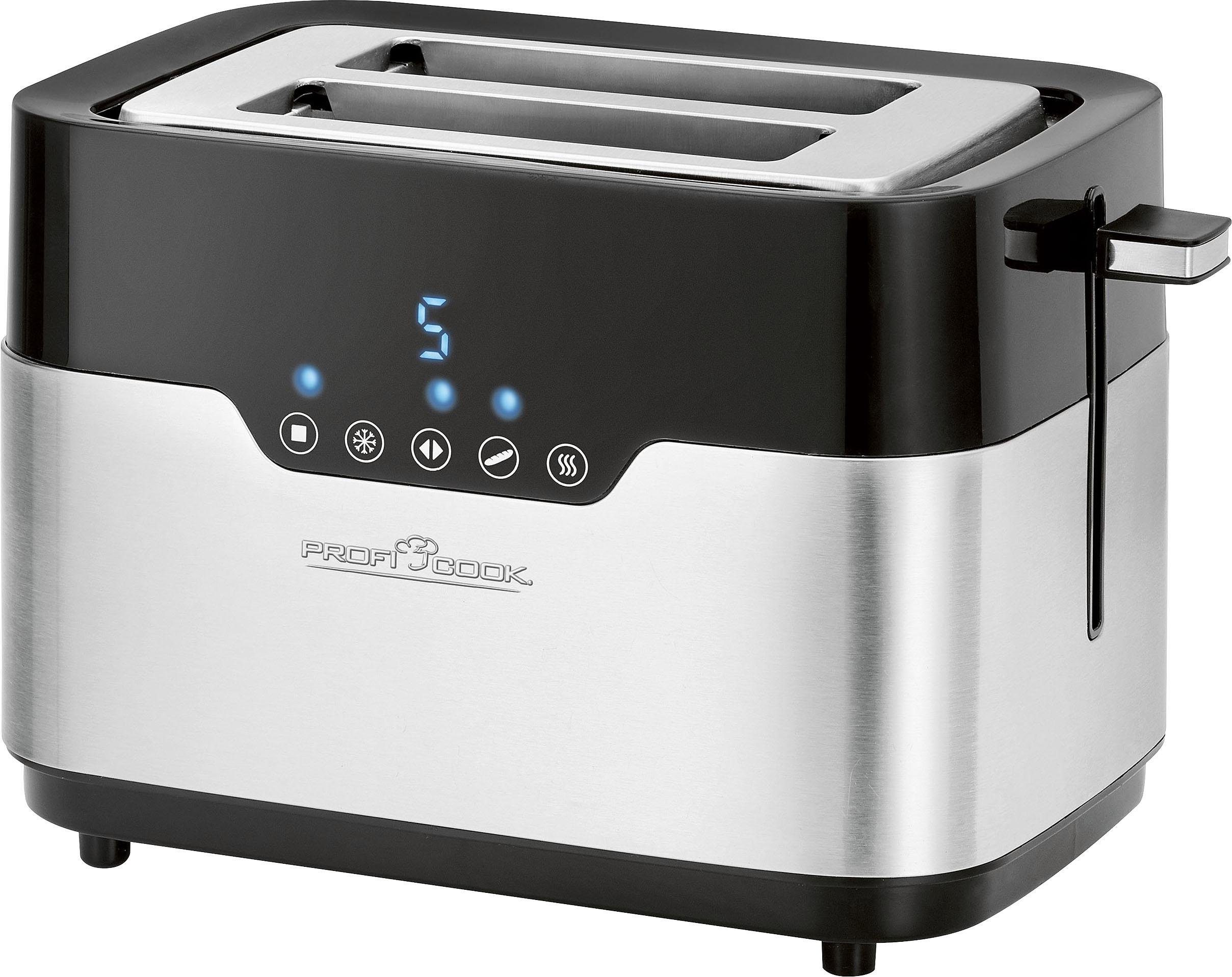 ProfiCook Toaster PC-TA 1170, 2 kurze Schlitze, für 2 Scheiben, 920 W