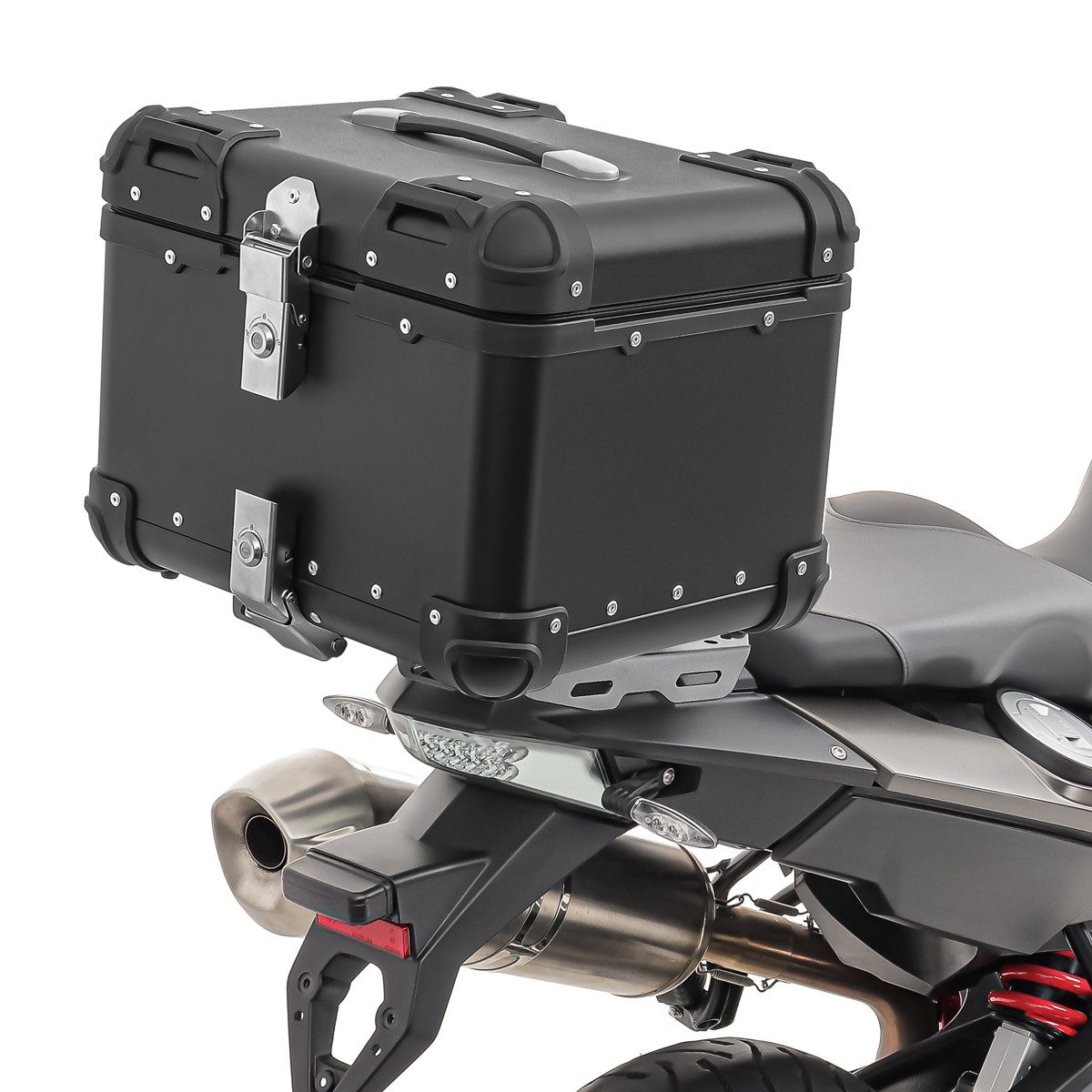 Bagtecs Topcase Set Alu Topcase + Gepäckbrücke für BMW F 650 GS / F 700 GS 08-17 XS45