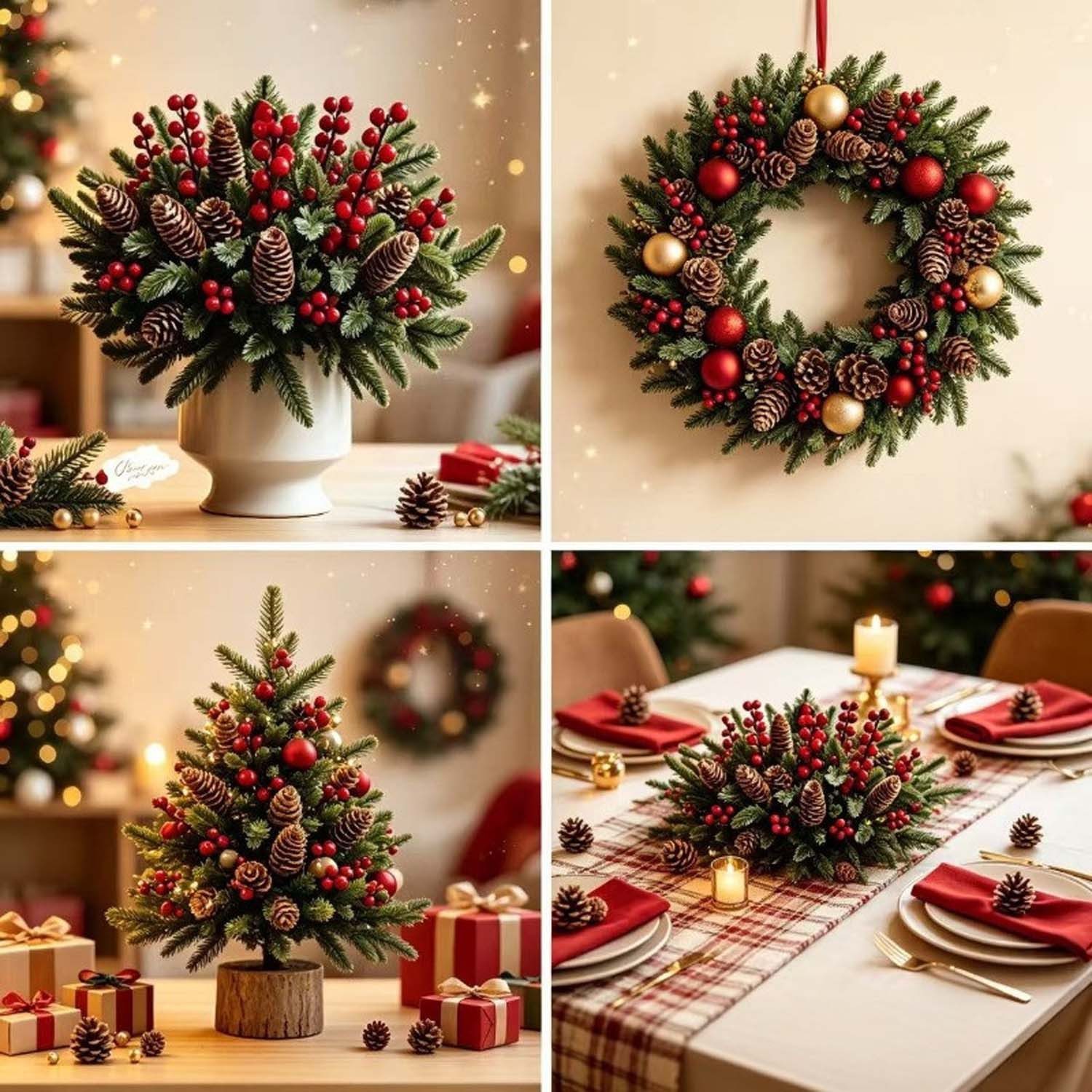 Kunstzweig 24 Stück Weihnachtsdekoration, künstliche Tannenzweige, Bomiclss – Bild 2 von 5