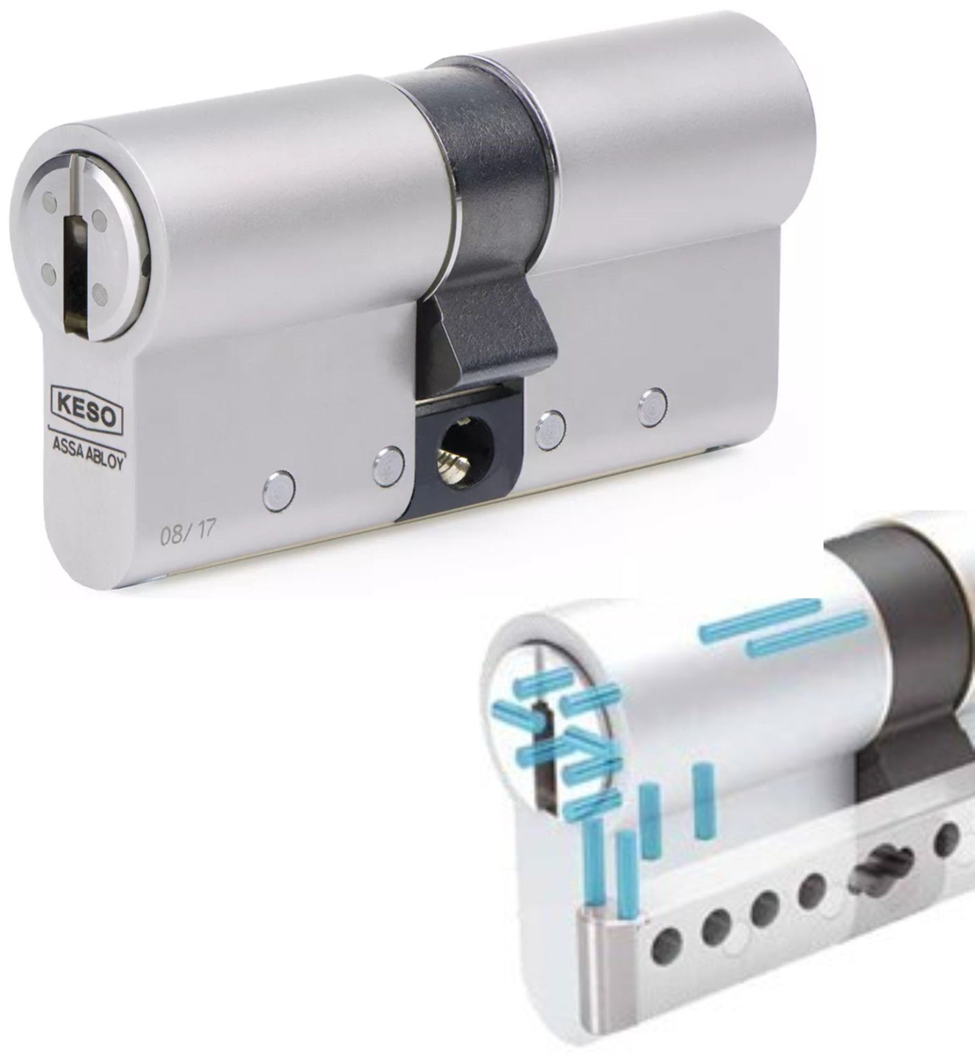 KESO Profilzylinder KESO 8000 Ω Doppelzylinder Professional VdS BZ 81.E15 E16