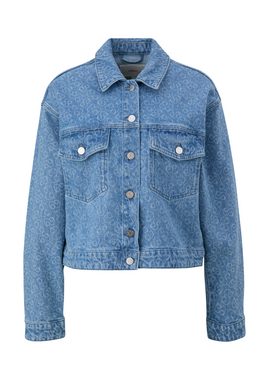 s.Oliver Funktionsjacke Jeansjacke mit Logo-Muster Waschung