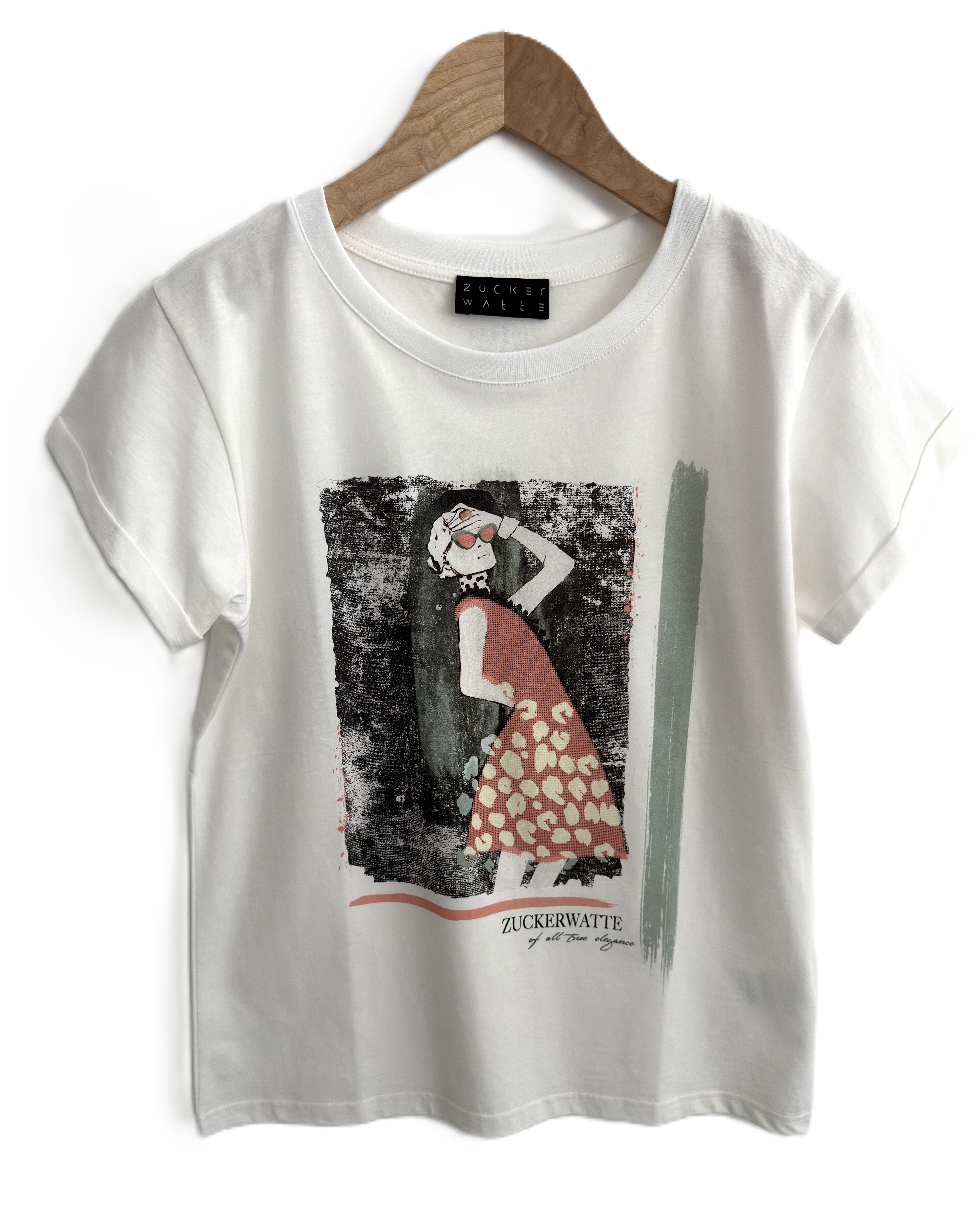 Zuckerwatte Print-Shirt mit attraktivem Frontdruck, aus 100% Baumwolle günstig online kaufen