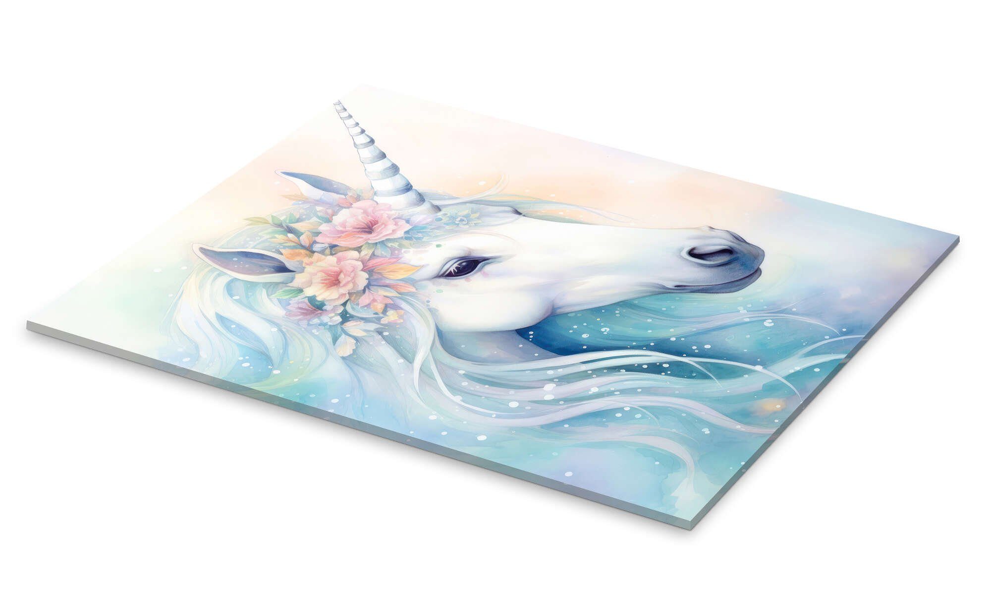 Posterlounge Wandbild Traumhaftes Einhorn, Dolphins DreamDesign, erhältlich als Poster, Leinwandbild, Wandsticker oder Acrylglasbild