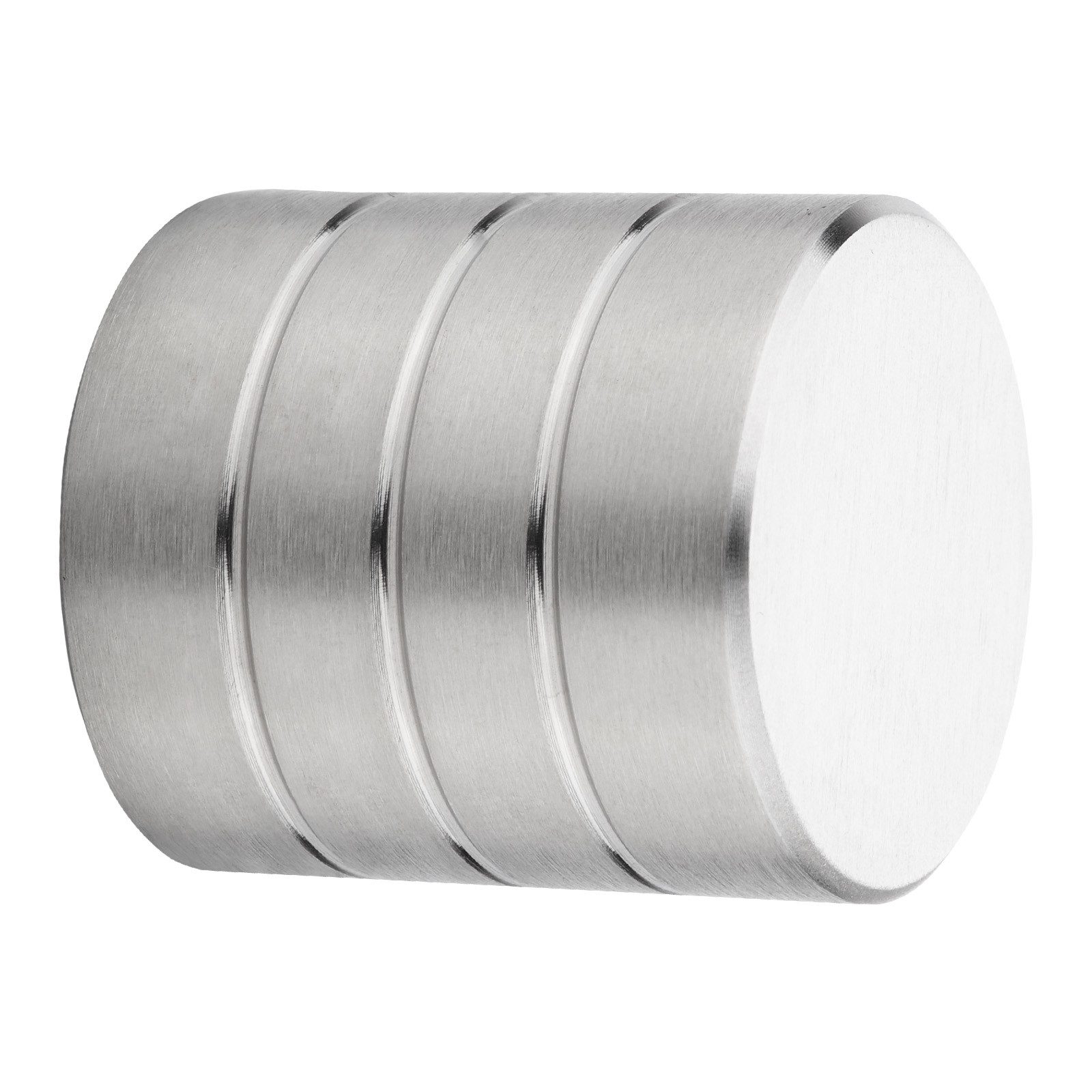 SO-TECH® Möbelknopf BRISTOL Ø 15 - 30 mm Edelstahl gebürstet, modern Knopf Knauf incl. Schraube