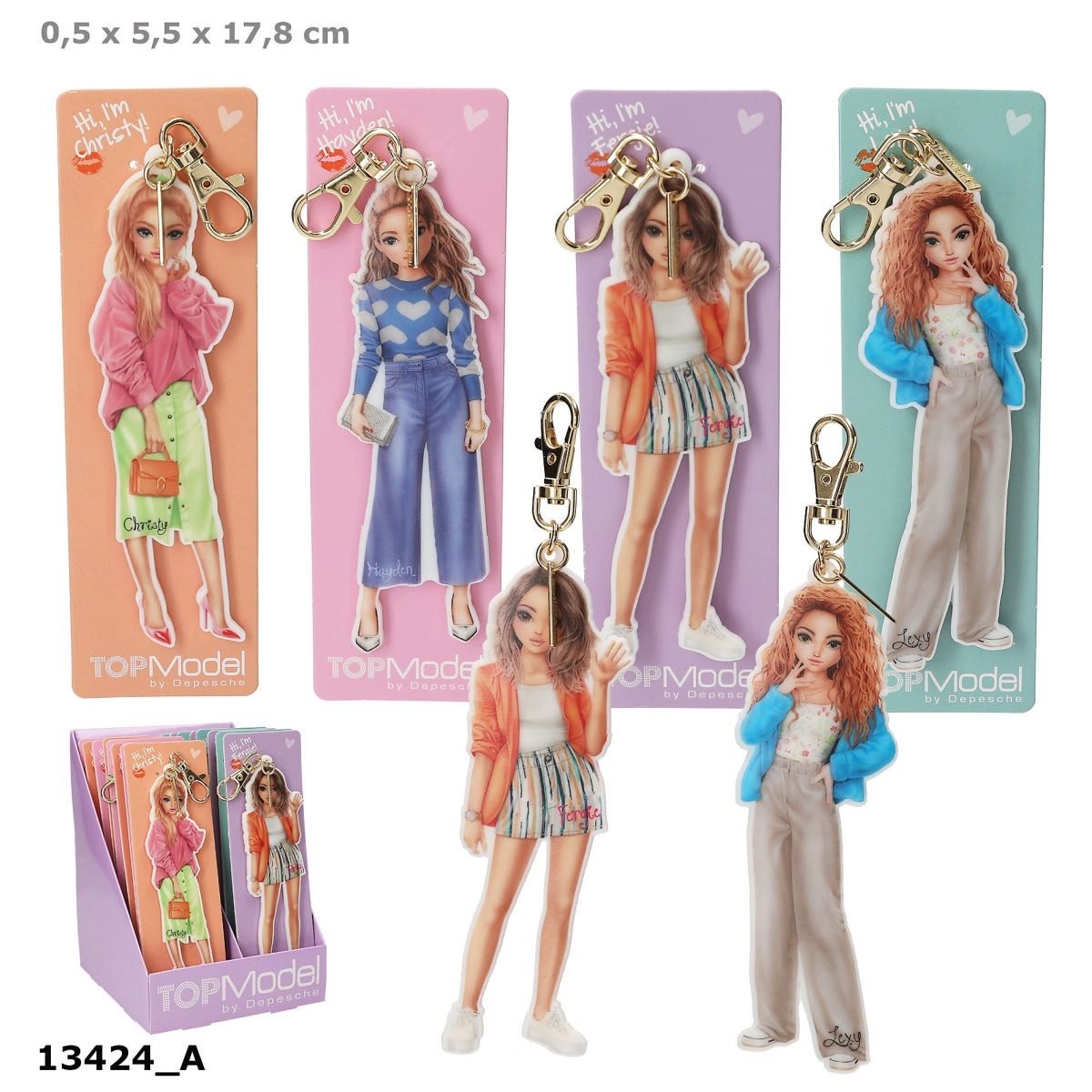 Depesche Spiel TOPModel Click & Style Anhänger GIRL POWER - 1 aus 4 Designs zufällig