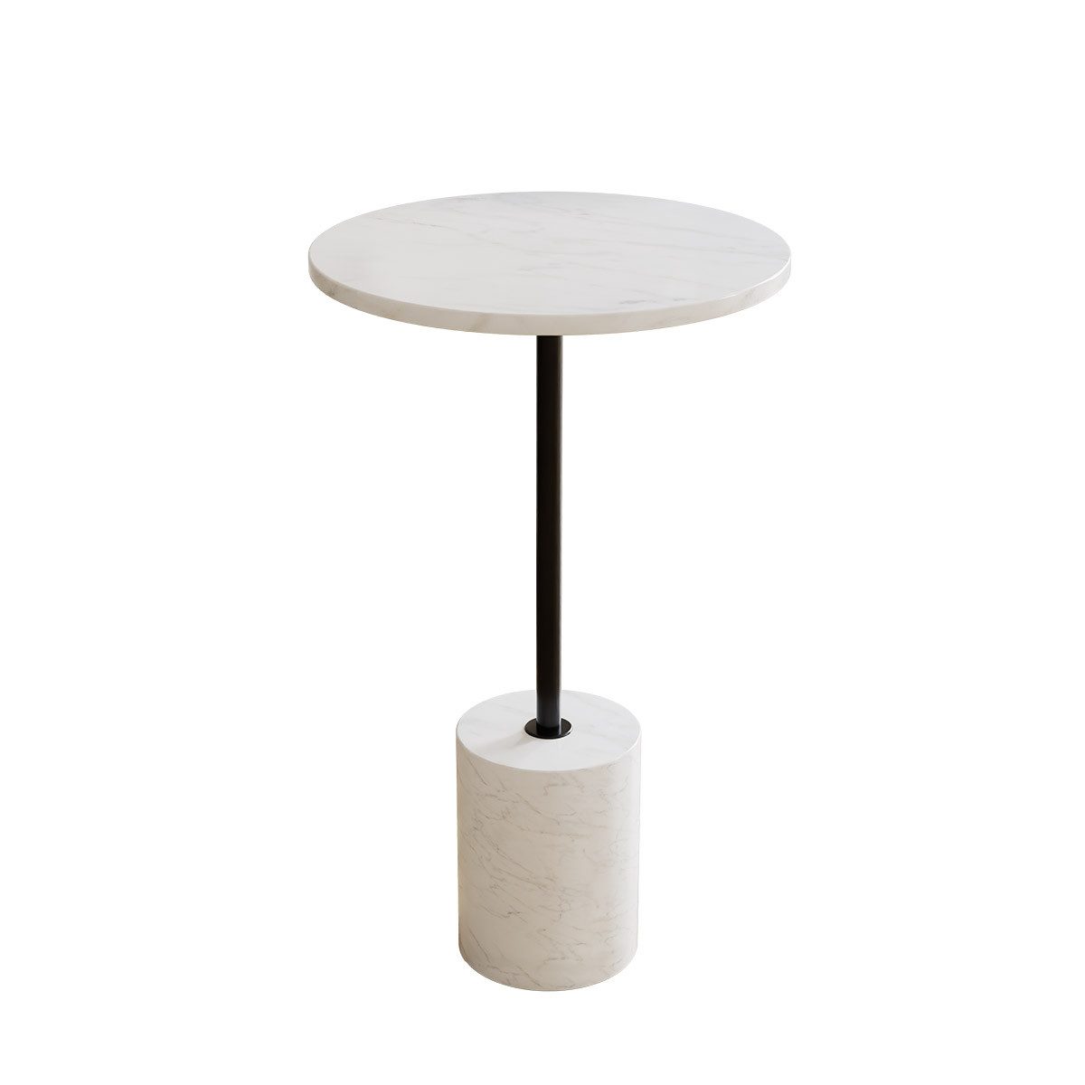 Liadomo Beistelltisch Goro, Couchtisch, Wohnzimmertisch, Marmortisch, Sofatisch (drei verschiedene Farben), massiver Marmortisch rund Ø 36 cm – für Wohnzimmer & Schlafzimmer
