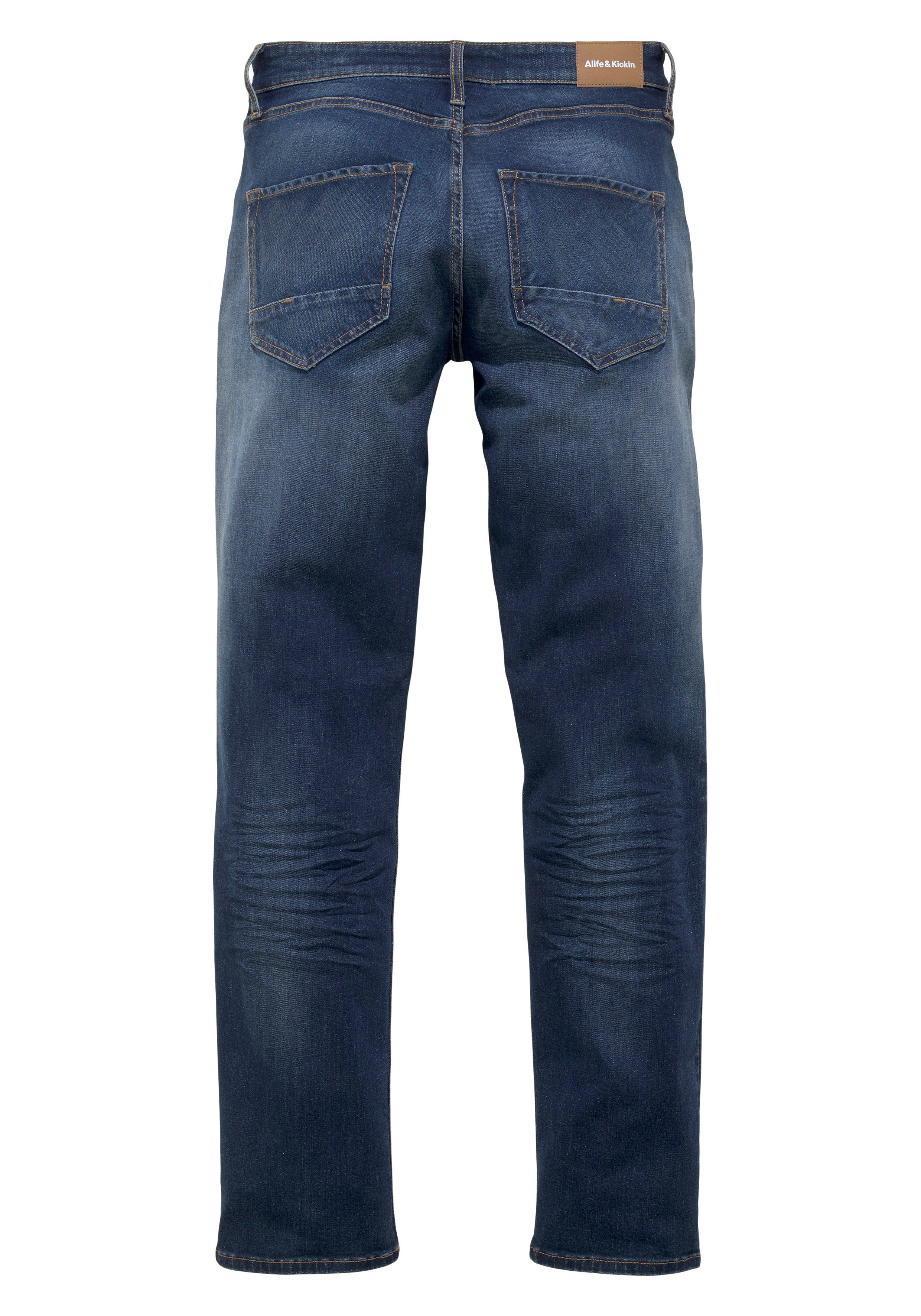 Alife & Kickin Straight-Jeans blue Wash Ökologische, durch Produktion dark AlanAK wassersparende Ozon
