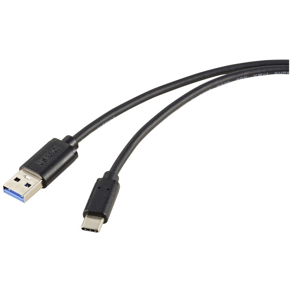 Renkforce USB-Kabel USB 3.2 Gen2 USB-C® Stecker, USB-A Stecker 1.00 m USB-Kabel