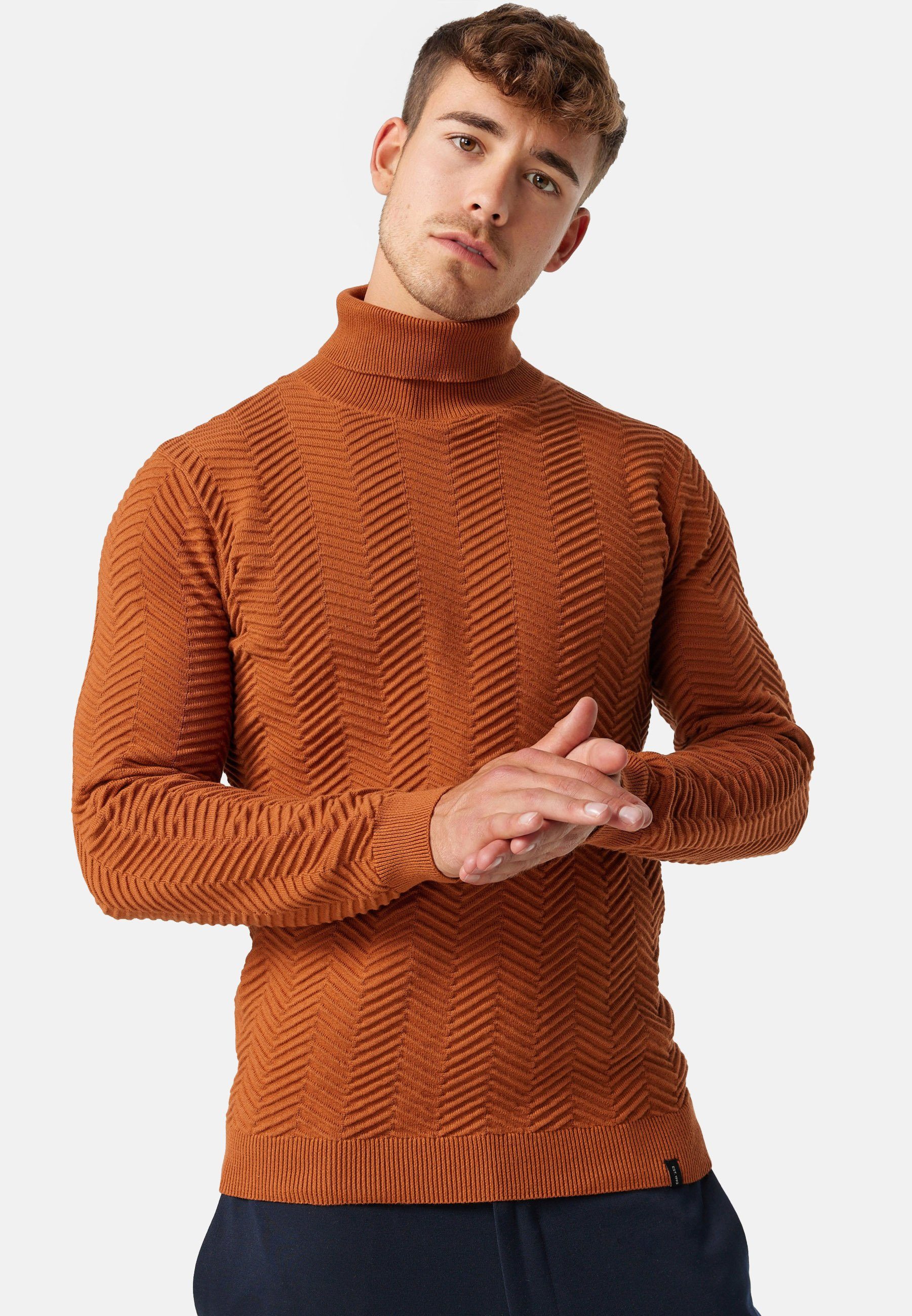 Indicode Rollkragenpullover Herren Saini Strickpullover Herrenpullover günstig online kaufen