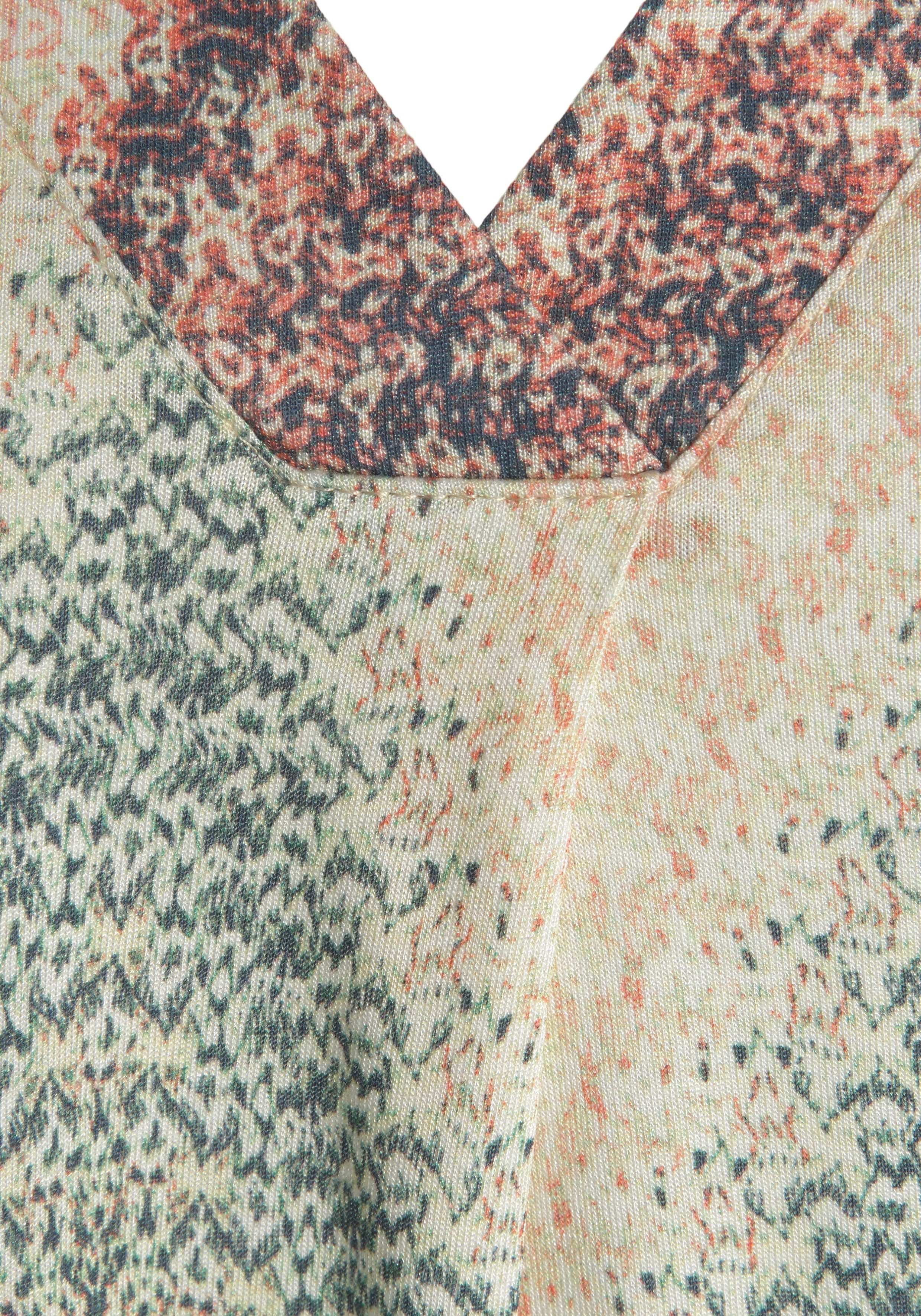 LASCANA Tanktop mit Alloverprint und V-Ausschnitt, sommerliches Blusentop