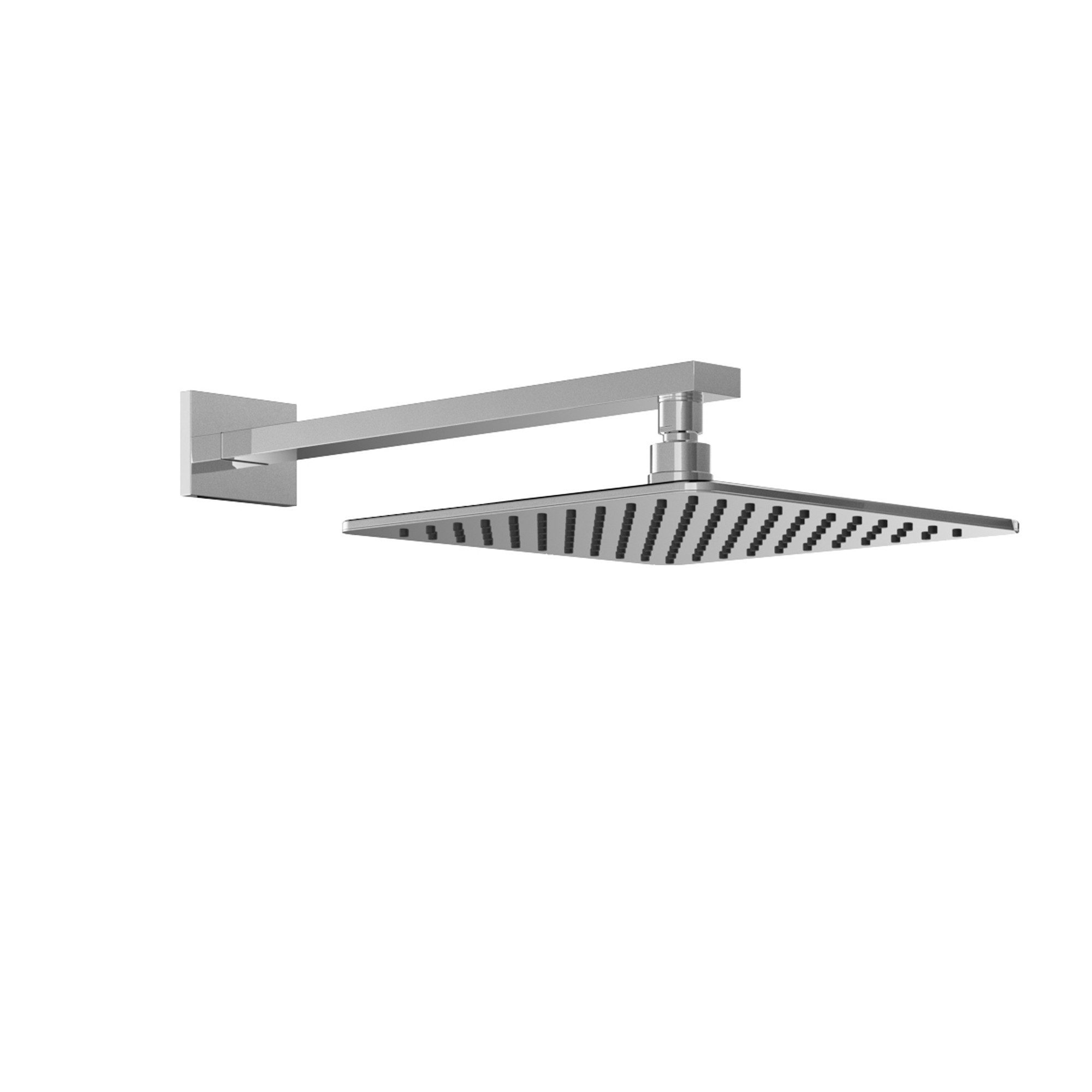 CHRIS BERGEN Kopfbrause Wassersparender Regenduschkopf mit Brausearm, Regendusche, in Chrom und Schwarz matt