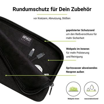 Artwizz Tragetasche Cable Sleeve, Zubehör Tasche für Kabel, Adapter, Ladegeräte, Schwarz