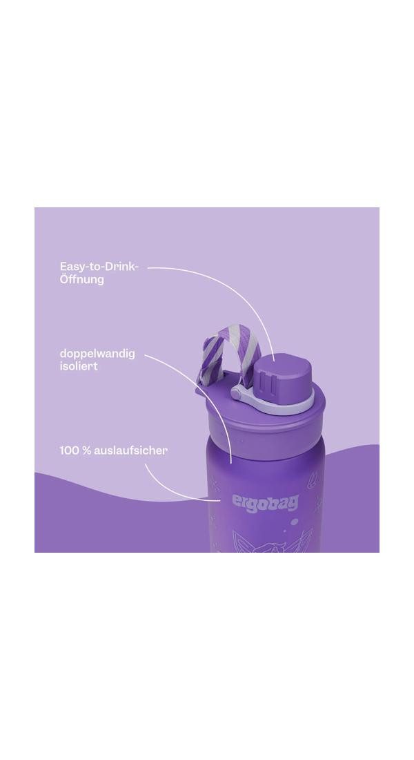 ergobag Trinkflasche Trinkflasche, auslaufsicher und kohlensäuregeeignet