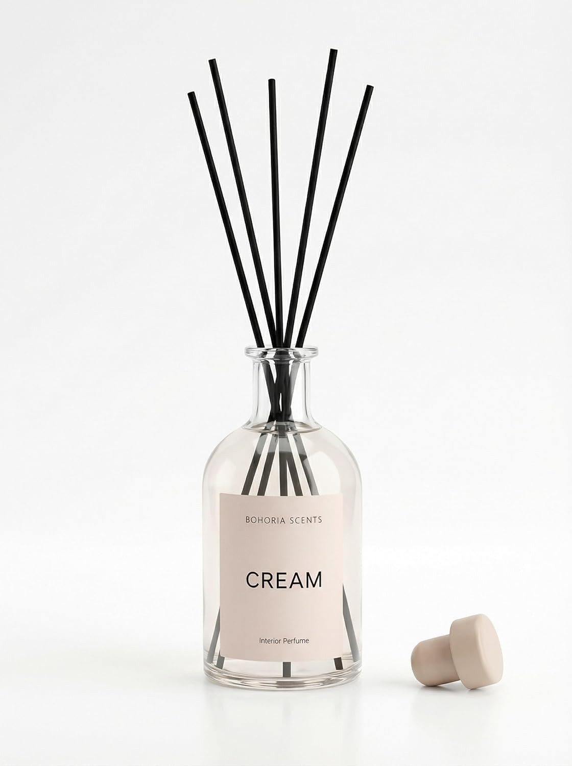 BOHORIA Raumduft Cream 250 ml – Rose, Moschus & Maiglöckchen Duftstäbchen