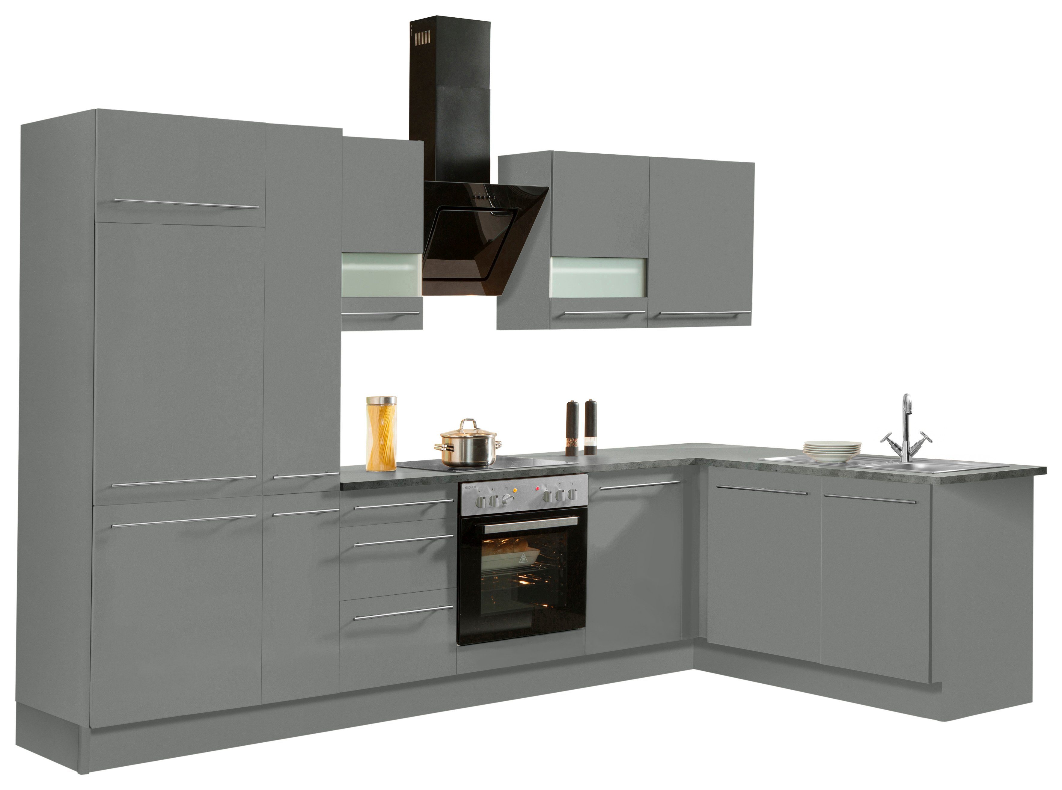OPTIFIT Winkelküche Bern, Stellbreite 315x175 cm,wahlweise mit E-Geräten,höhenverstellb.Füße