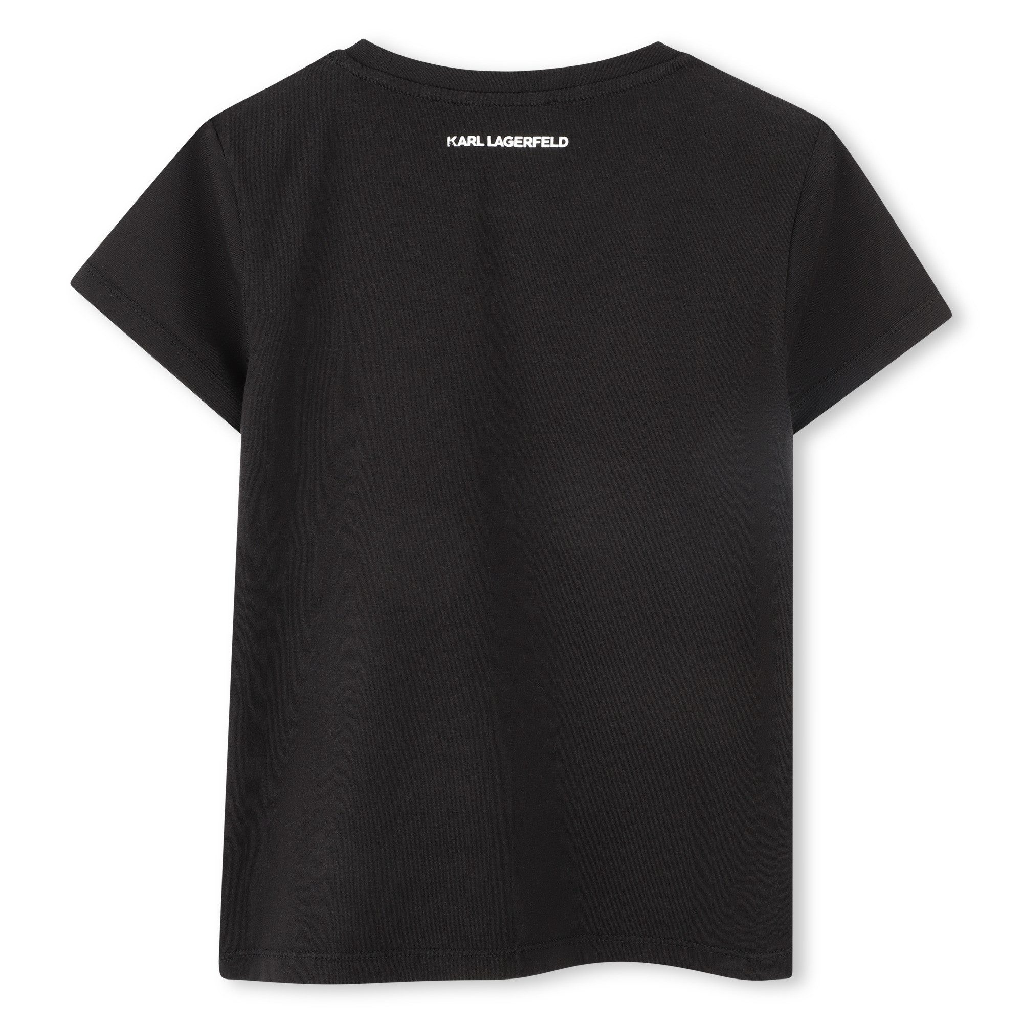 KARL LAGERFELD T-Shirt Karl Lagerfeld KIDS schwarz mit silber glänzender Choupette