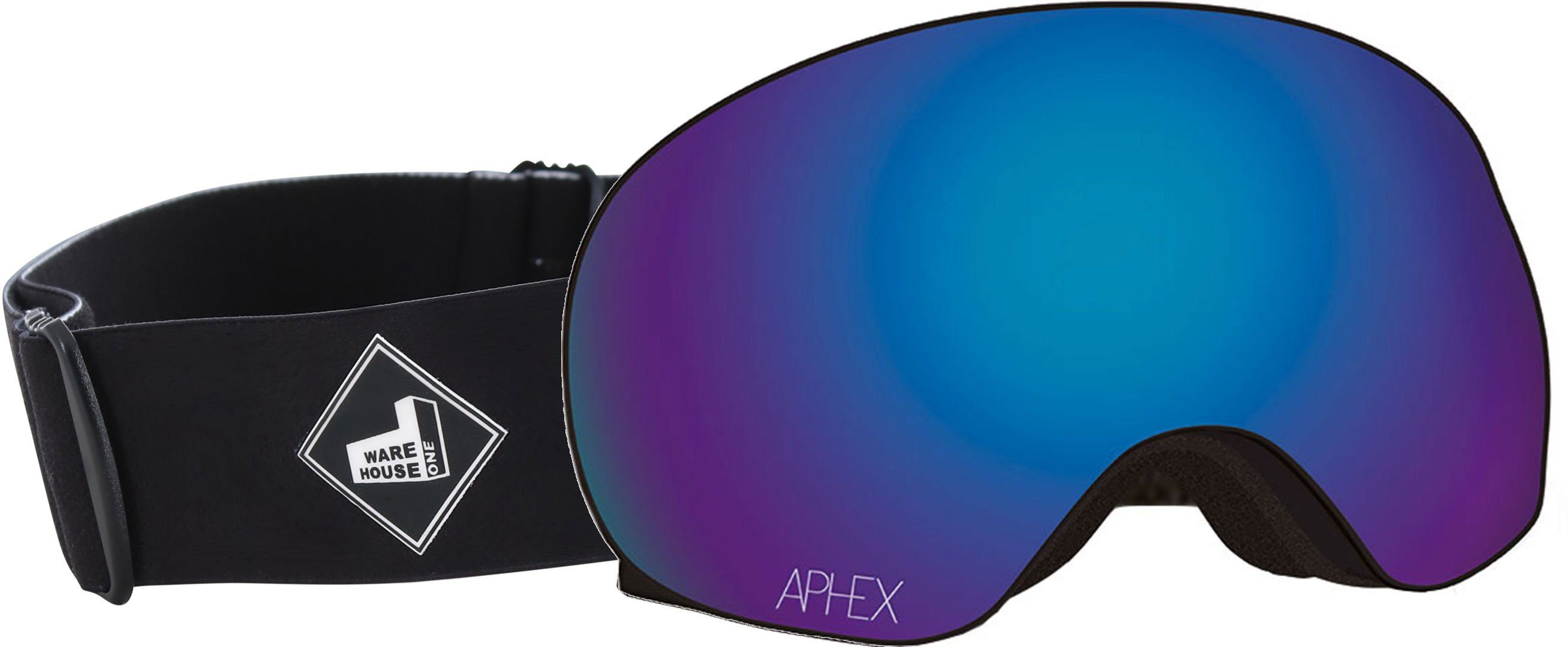 Aphex Snowboardbrille APHEX XPR THE ONE EDITION Magnet Schneebrille black strap + Glas