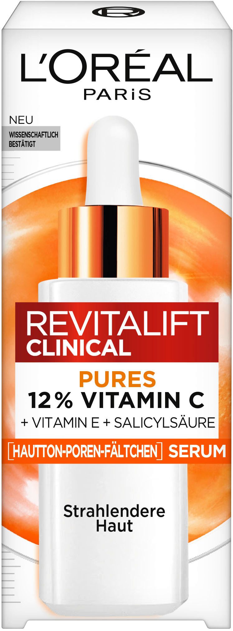 L'ORÉAL PARIS Gesichtsserum REVITALIFT CLINICAL VITAMIN C, mit 12% Pure Vitamin C + Vitamin E + Salicylsäure Serum