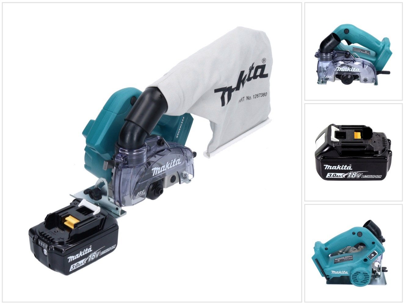 Makita Akku-Trennschleifer DCC 500 F1 Akku Diamantschneider 18 V 125 mm Brushless + 1x Akku 3,0