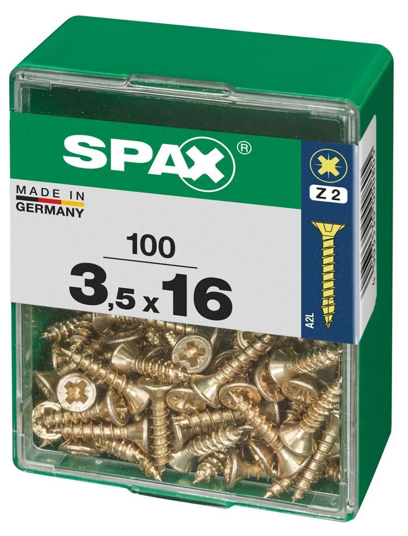 SPAX Holzbauschraube Spax Universalschrauben 3.5 x 16 mm PZ 2 Senkkopf