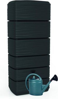 ONDIS24 Regenwassertank Wasserspeicher Wandtank Eco 300/310 Liter inklusive Auslaufhahn, 300 l, anthrazit Komplettset inkl. Wasserhahn und Deckel