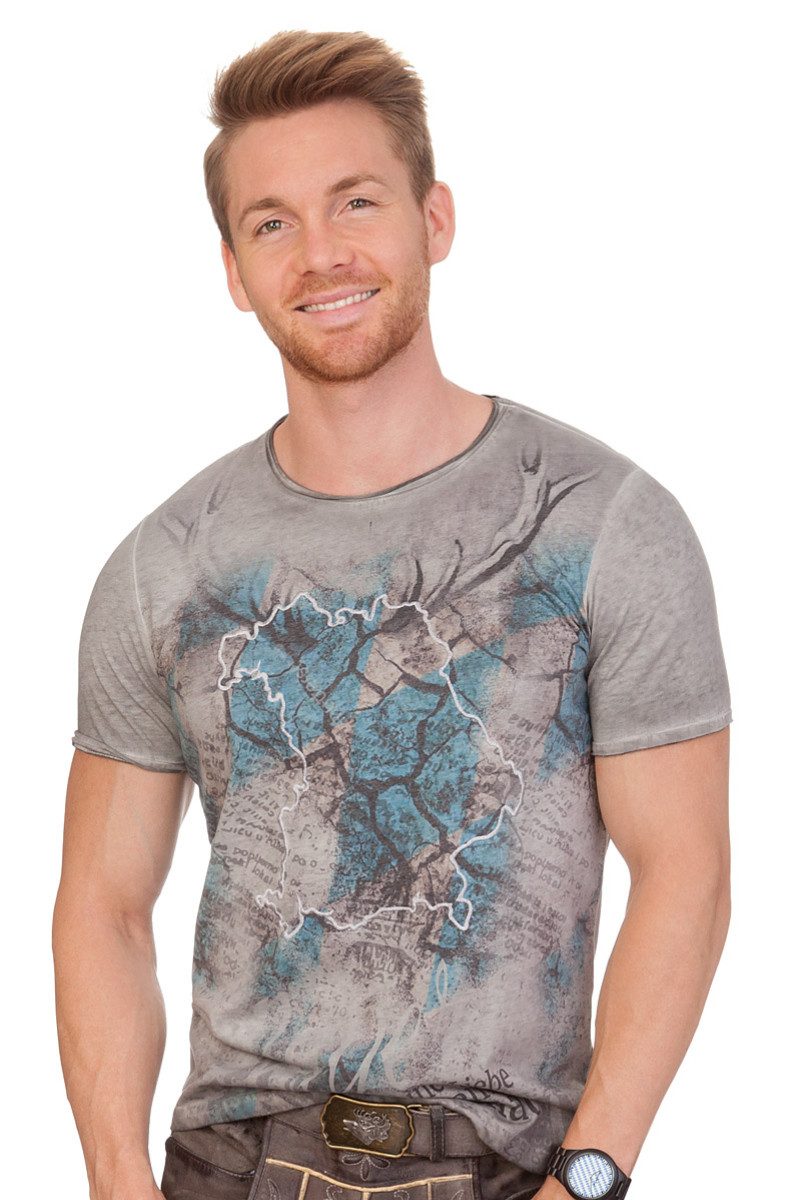 Trachtenshirt Trachtenshirt Herren - LARS - grau