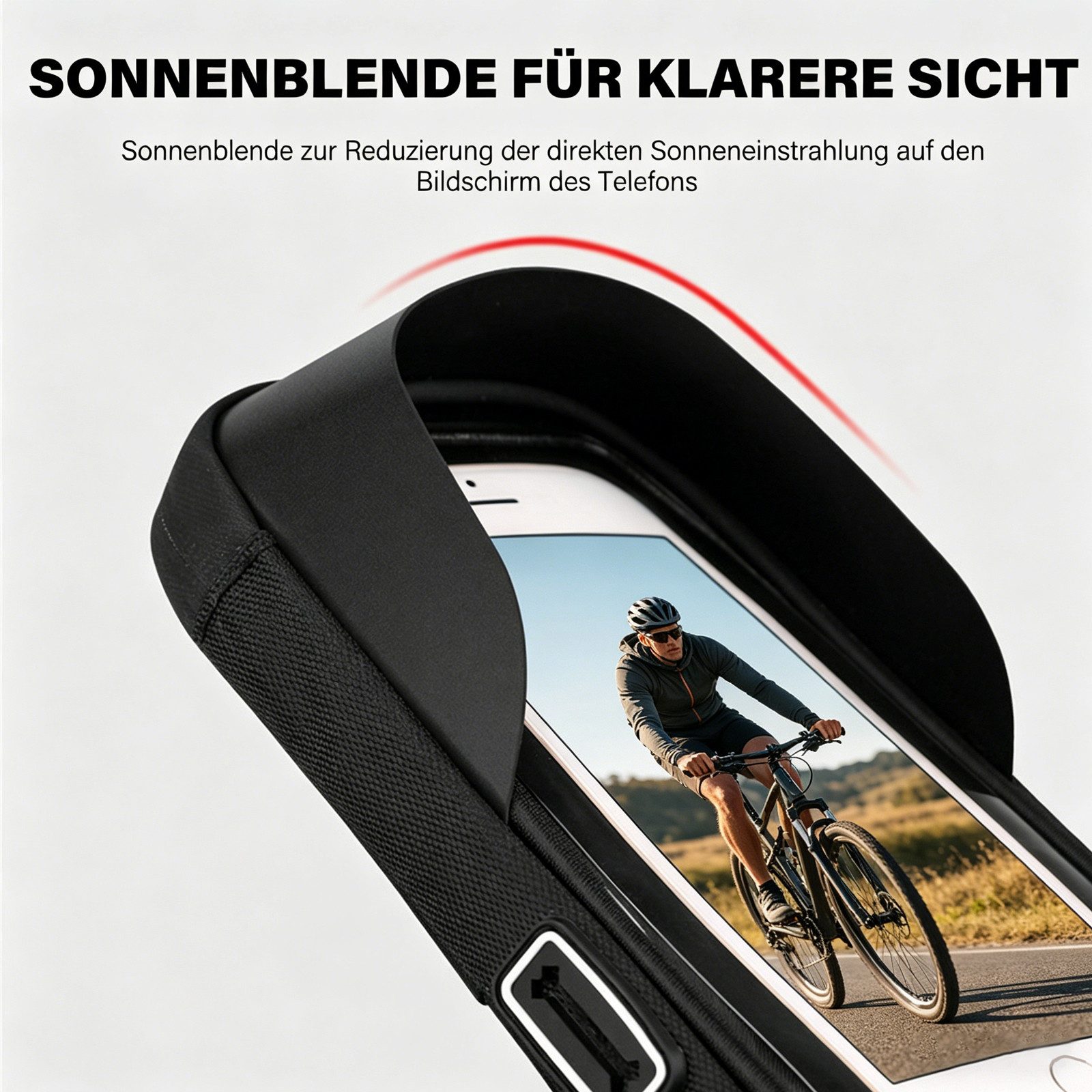 MOPUEA Smartphone-Halterung Wasserdicht Handyhalterung Handyhalter Fahrrad Lenkertasche Halter, (bis 6,4 Zoll, 1-tlg., 360° Drehbare Fahrradhalterung Handy Halt – Bild 4 von 5