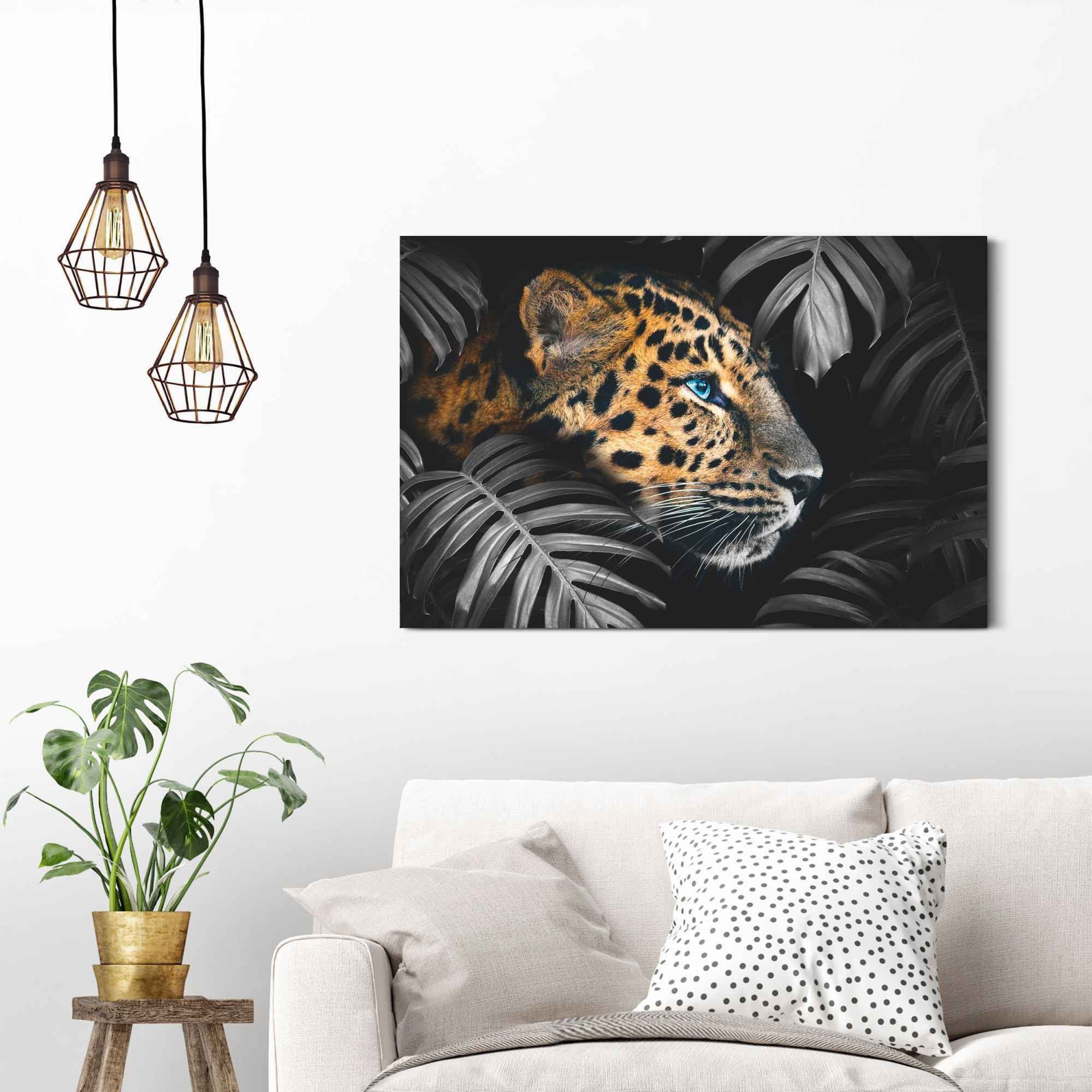 Pflanze - Jungle - Leopard (1 Leopard Reinders! Wandbild Tiermotiv, Wandbild St)