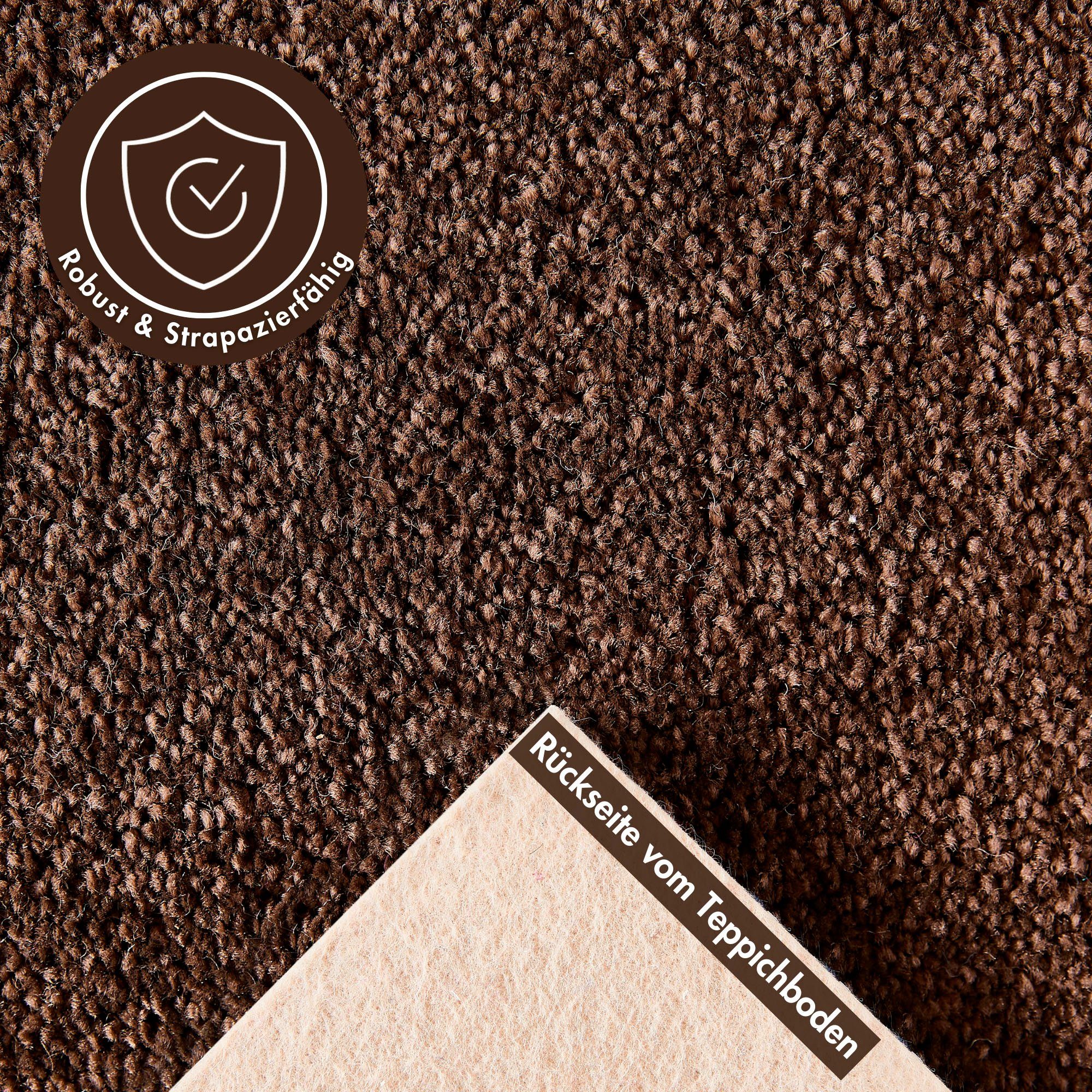 Andiamo Teppichboden Sophie, Frisee-Velours, Gesamthöhe 12 mm, Luxusklasse LC3, rechteckig, Uni Farben, Breite 400 cm oder 500 cm, strapazierfähig & pflegeleicht