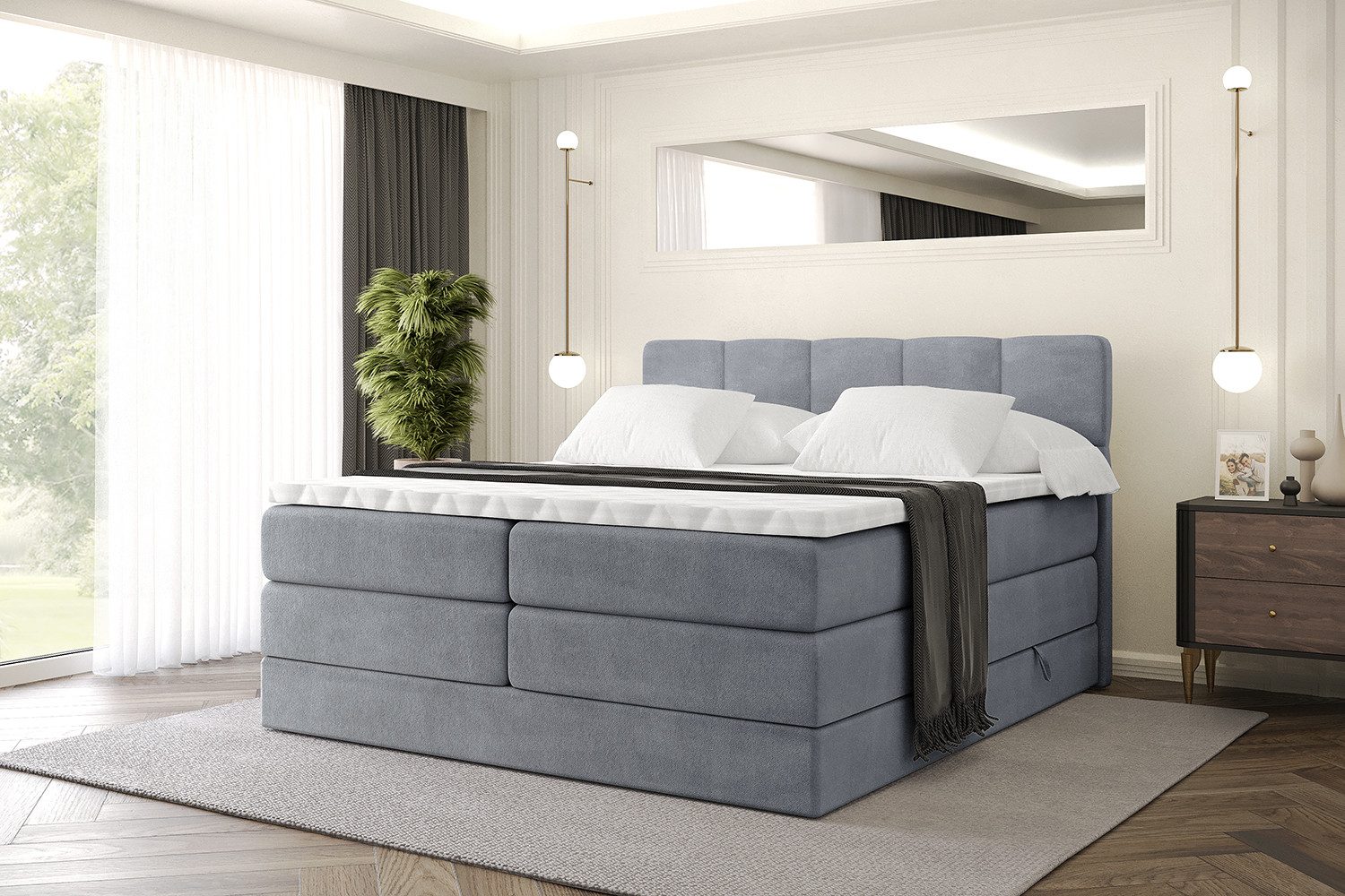ALTDECOR Boxspringbett LIRO KING (Multipocket-Matratze H4, günstig online kaufen