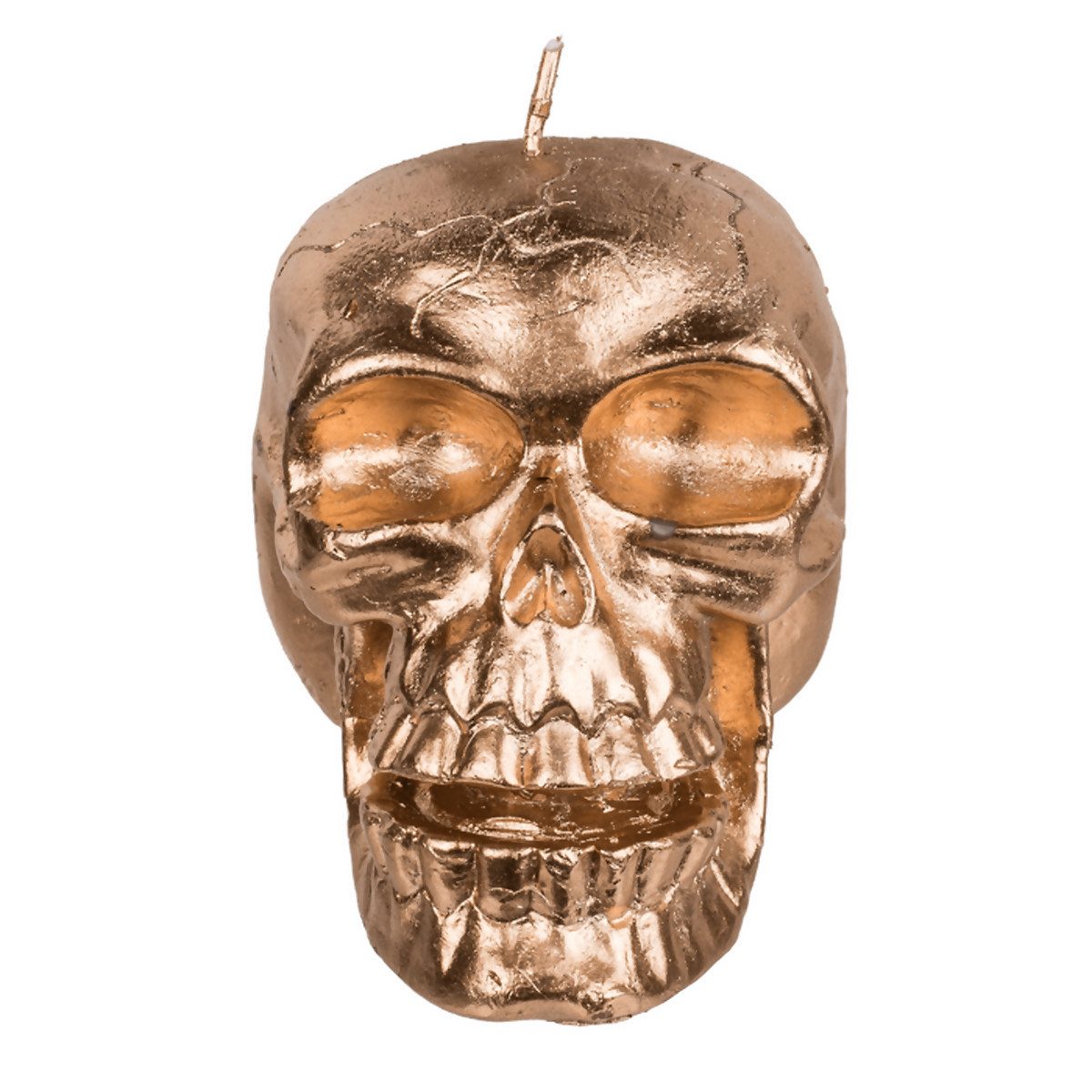 Out of the Blue Kugelkerze Kerze, Totenkopf, ca. 12 x 7,5 x 8,5 cm günstig online kaufen