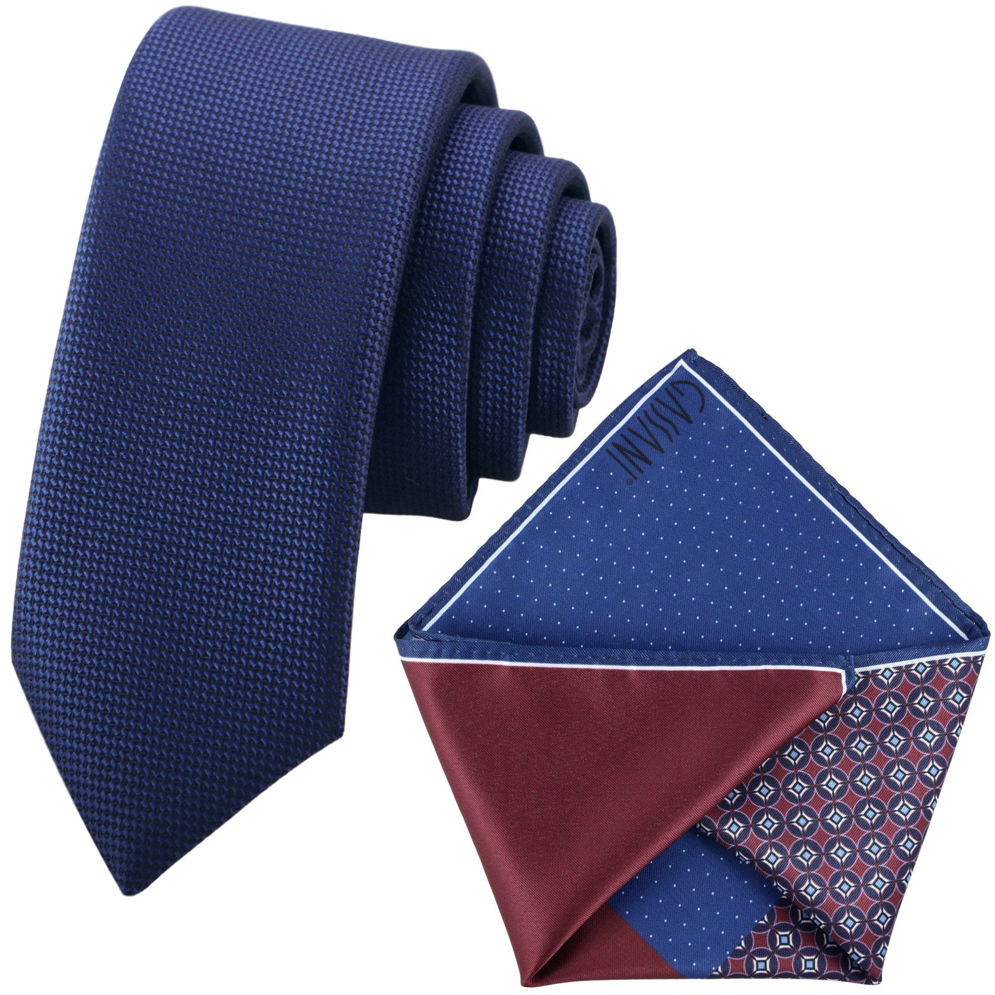 GASSANI Krawatte Herren-Krawatte Rips Fine Karo, z. Anzug Schmal Slim, Uni günstig online kaufen