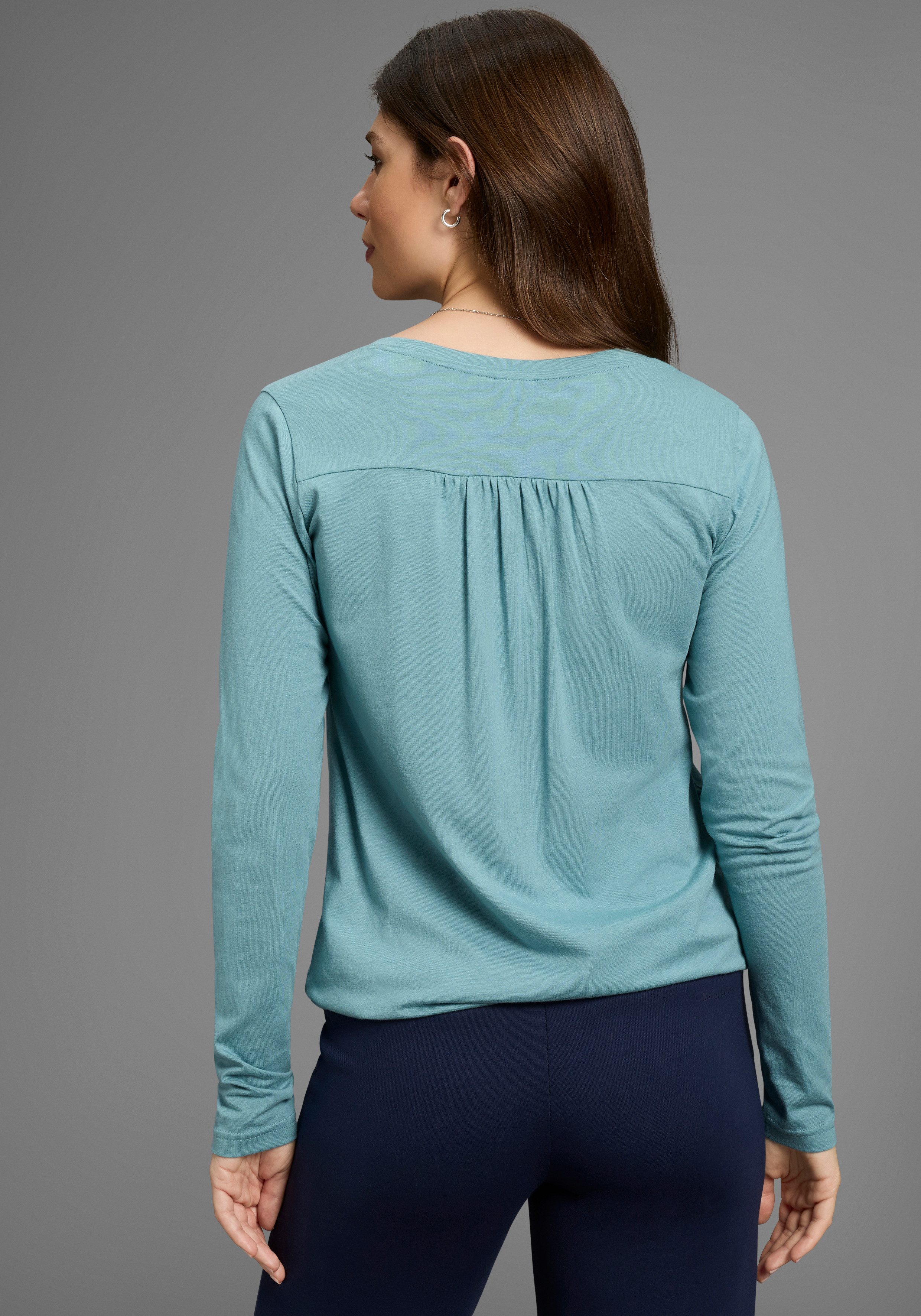 KangaROOS Langarmshirt mit Knopfleiste und süßen günstig online kaufen