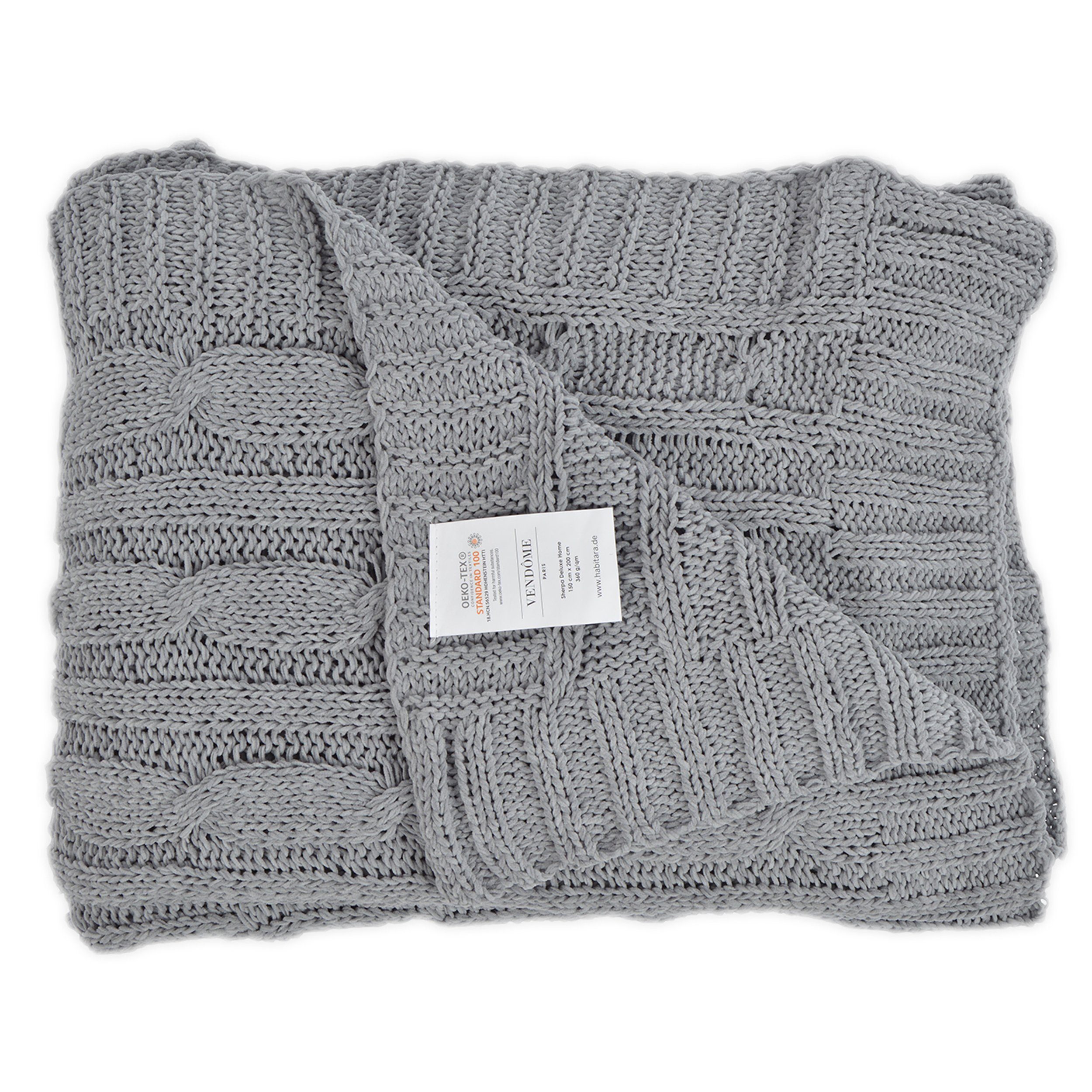 Vendome Tagesdecke Strick Deluxe Tagesdecke, ultra weich und pflegeleicht günstig online kaufen