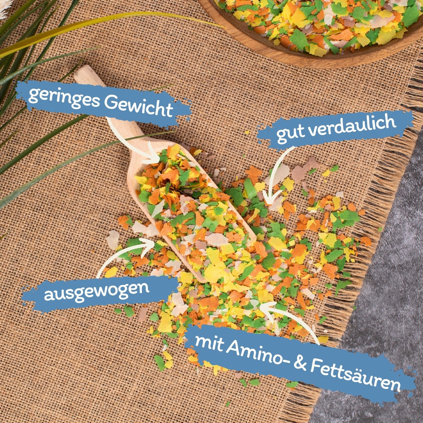 Lyra Pet 10 Liter (1,24 kg) Lyra Pond® Pond Multi Flakes Teichfutter im Eimer, Hauptfutter für: Fisch