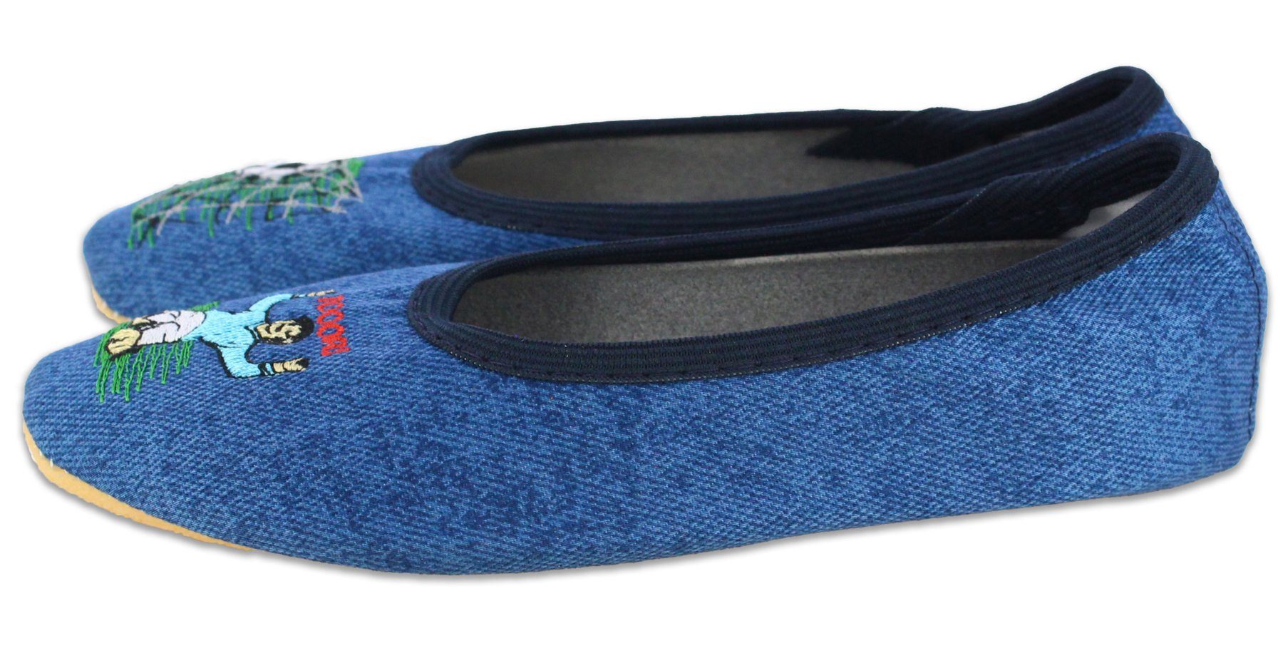 Beck Schläppchen Tor Gymnastikschuh (für schmale Füße, für Sport, Kita, Schule und Zuhause) mit rutschfester Gummi-Laufsohle