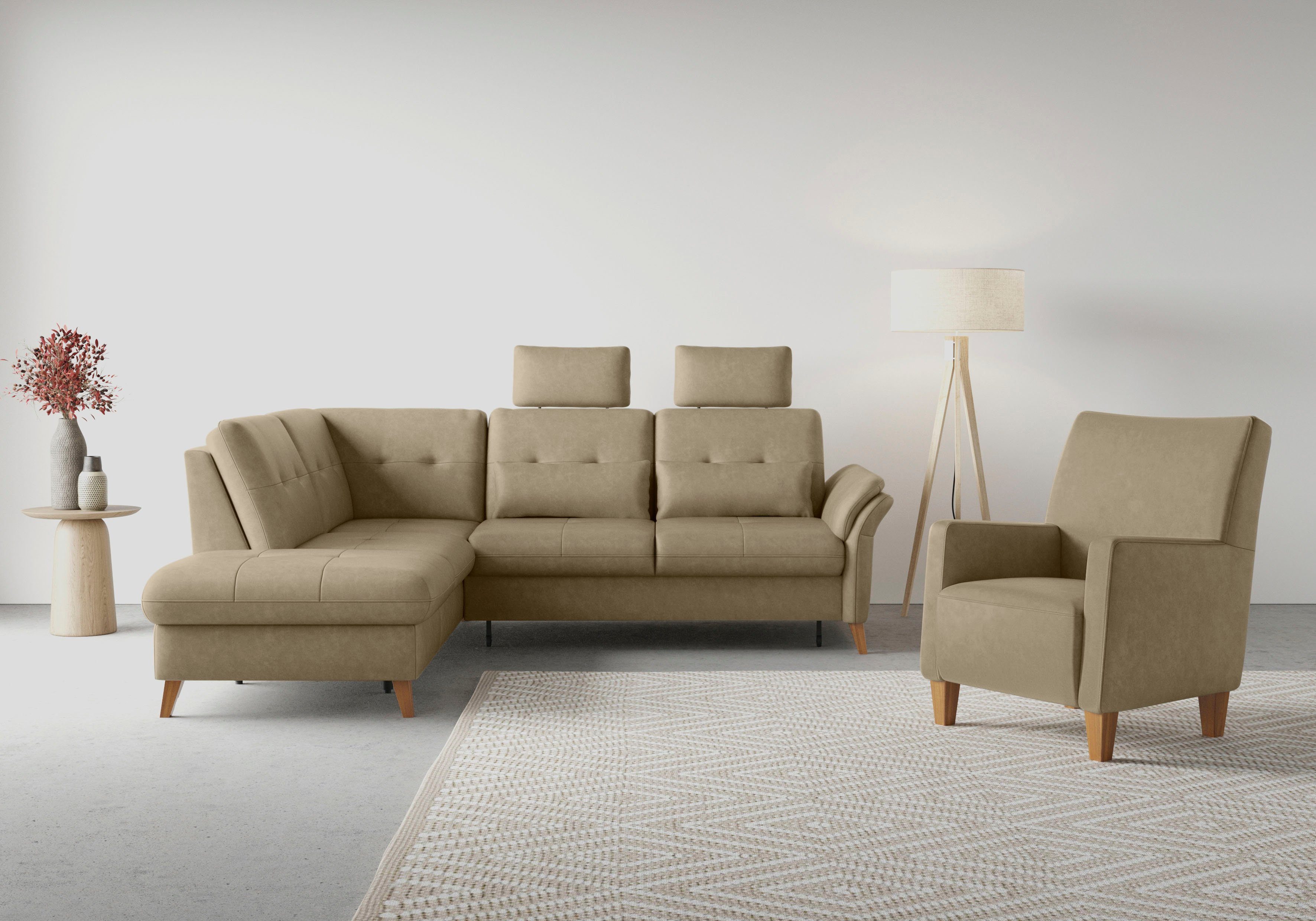 sit&more Ecksofa "Göteborg" inkl. Sitztiefenverstellung, wahlweise mit Bett günstig online kaufen
