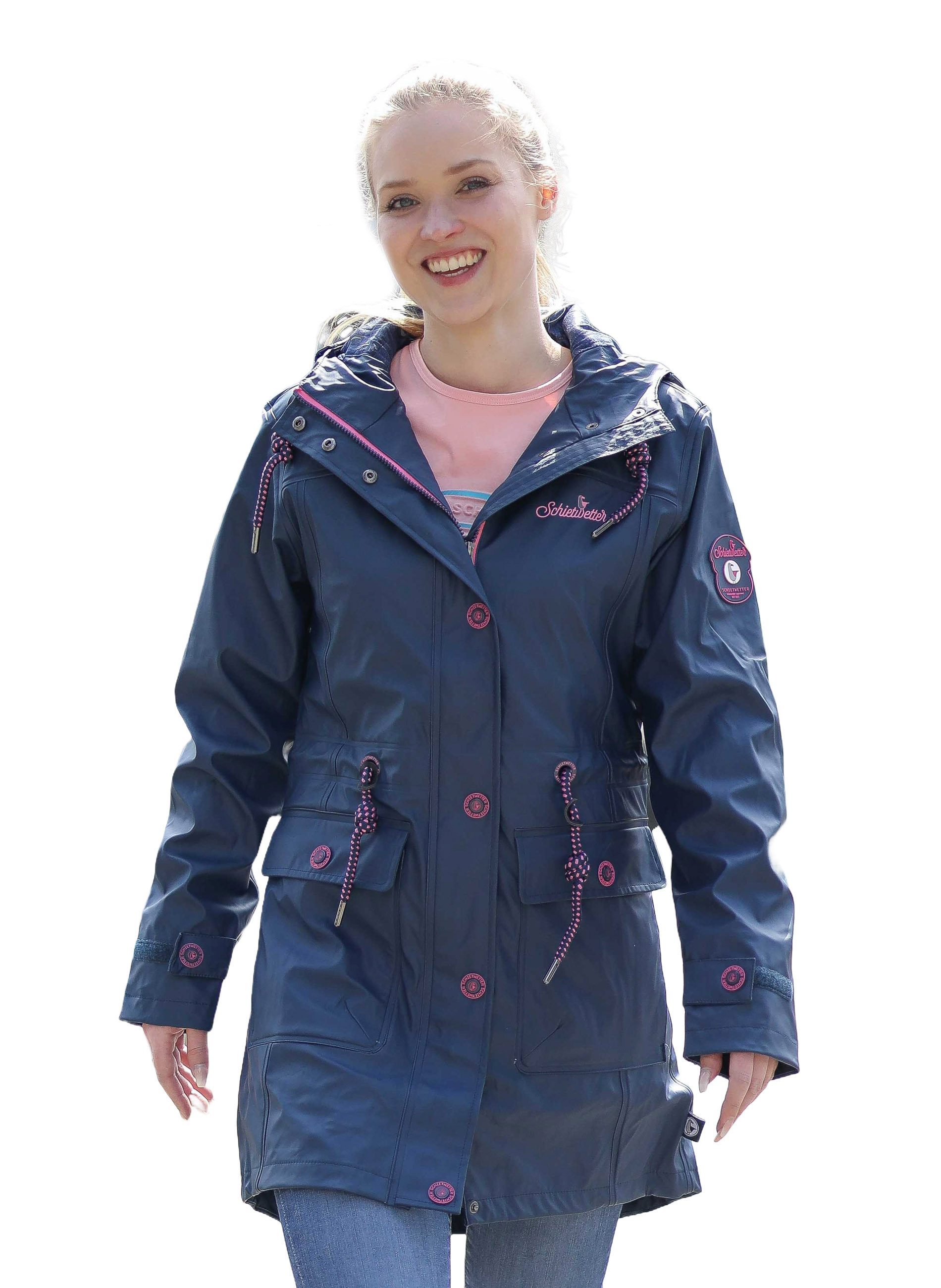 Schietwetter Regenmantel Damen Regenjacke Parka günstig online kaufen