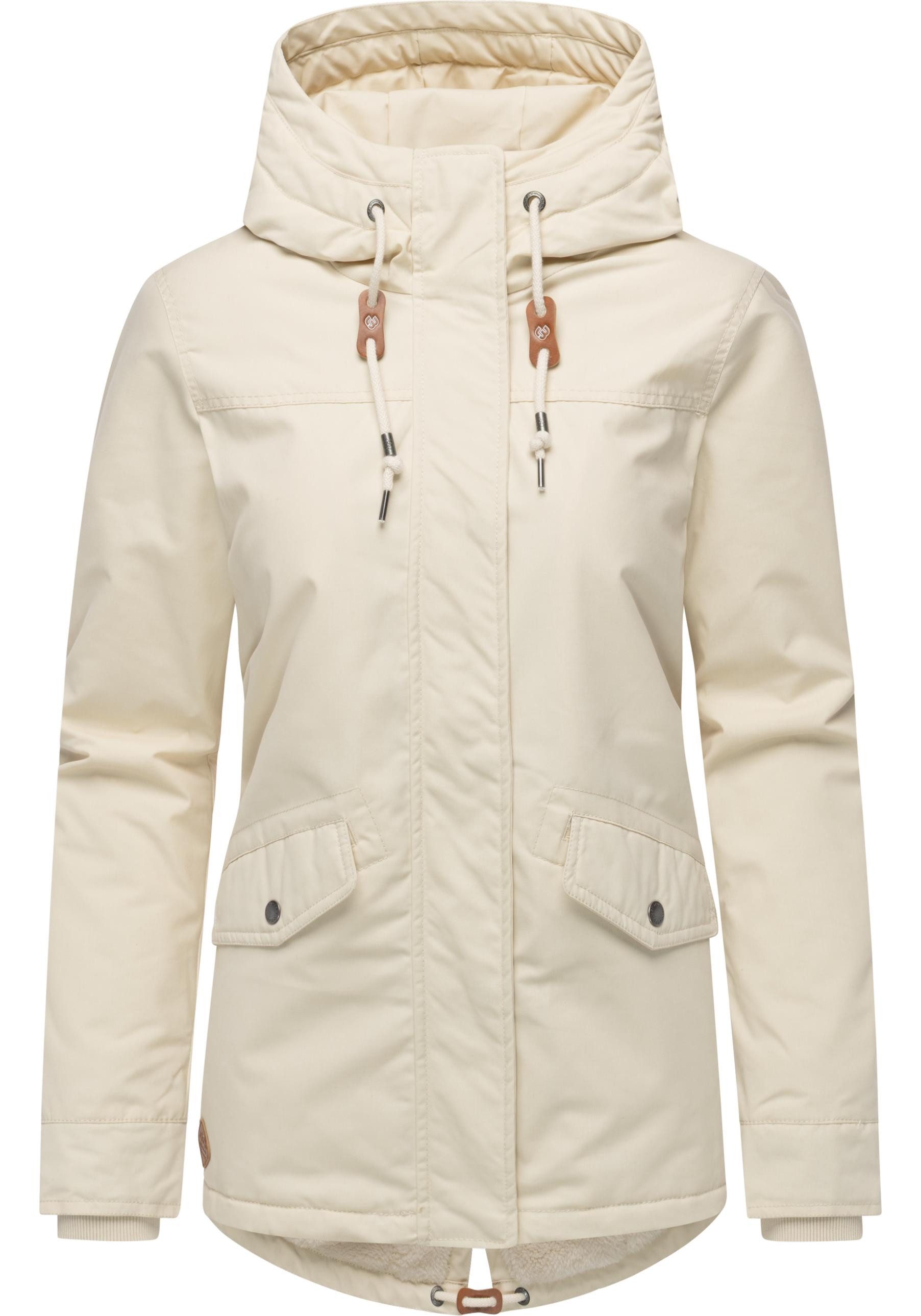 Ragwear Winterjacke Parkker Warm YOUMODO Winter Parka mit kuscheligem Teddy-Innenfutter