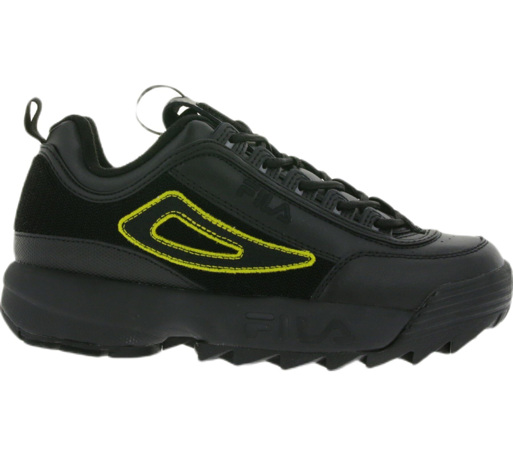 Fila FILA Damen Retro-Schuhe 90´s Sneaker mit verschiedenen Klett-Patches  Disruptor II Patches Plateau-Schuhe Schwarz Sneaker