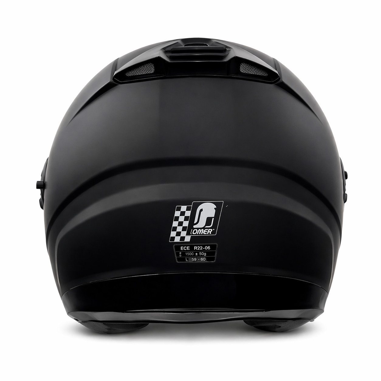 RÖMER HELME Motorradhelm RR10901 - Jethelm - mit innenliegendem Sonnenvisier, schwarzmatt