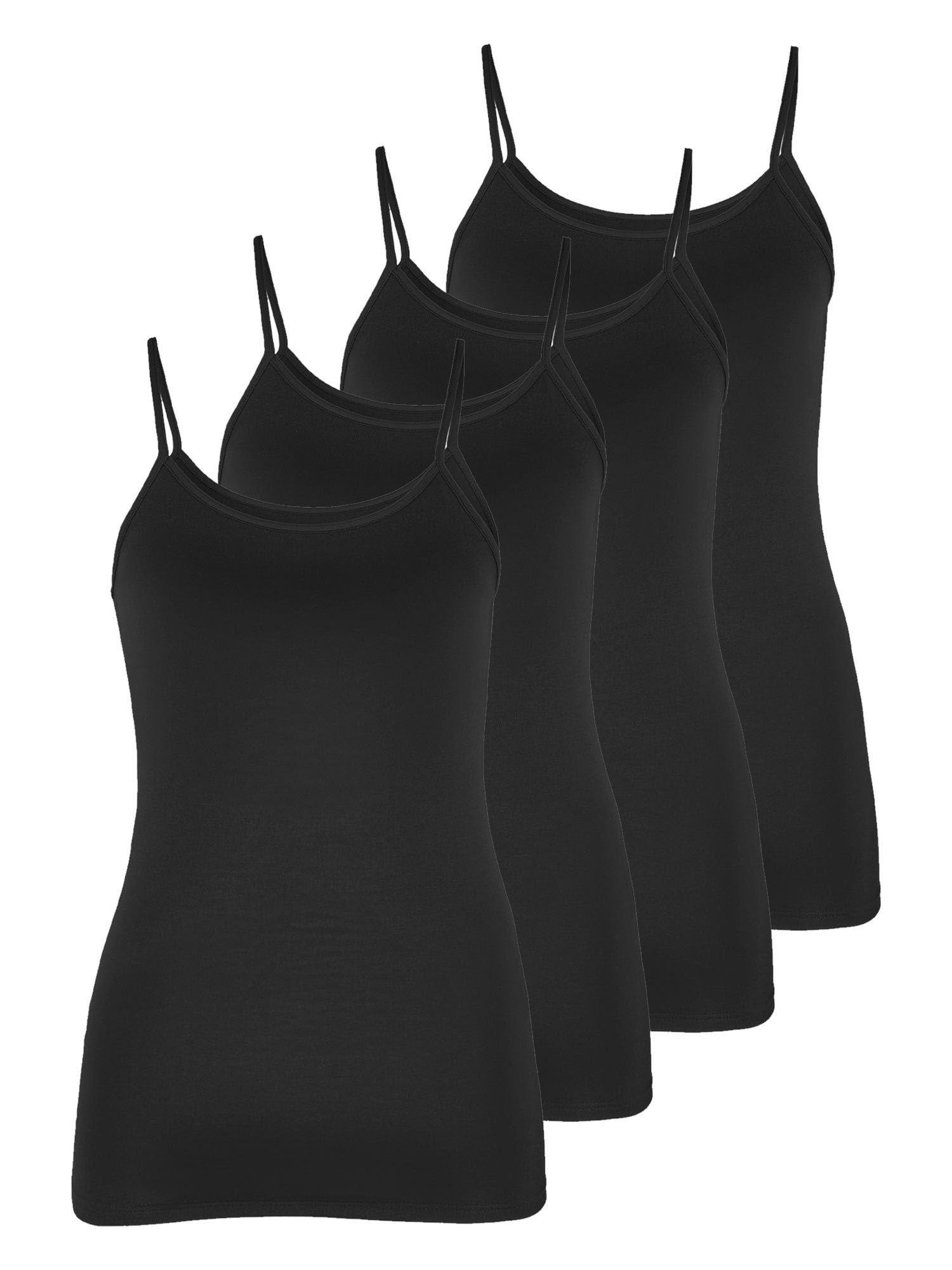 Nina Von C. Achseltop 4er Pack Trägerhemd Motion (Spar-Set, 4-St) Micro-Modal, hoch elastisch, ohne Seitennähte