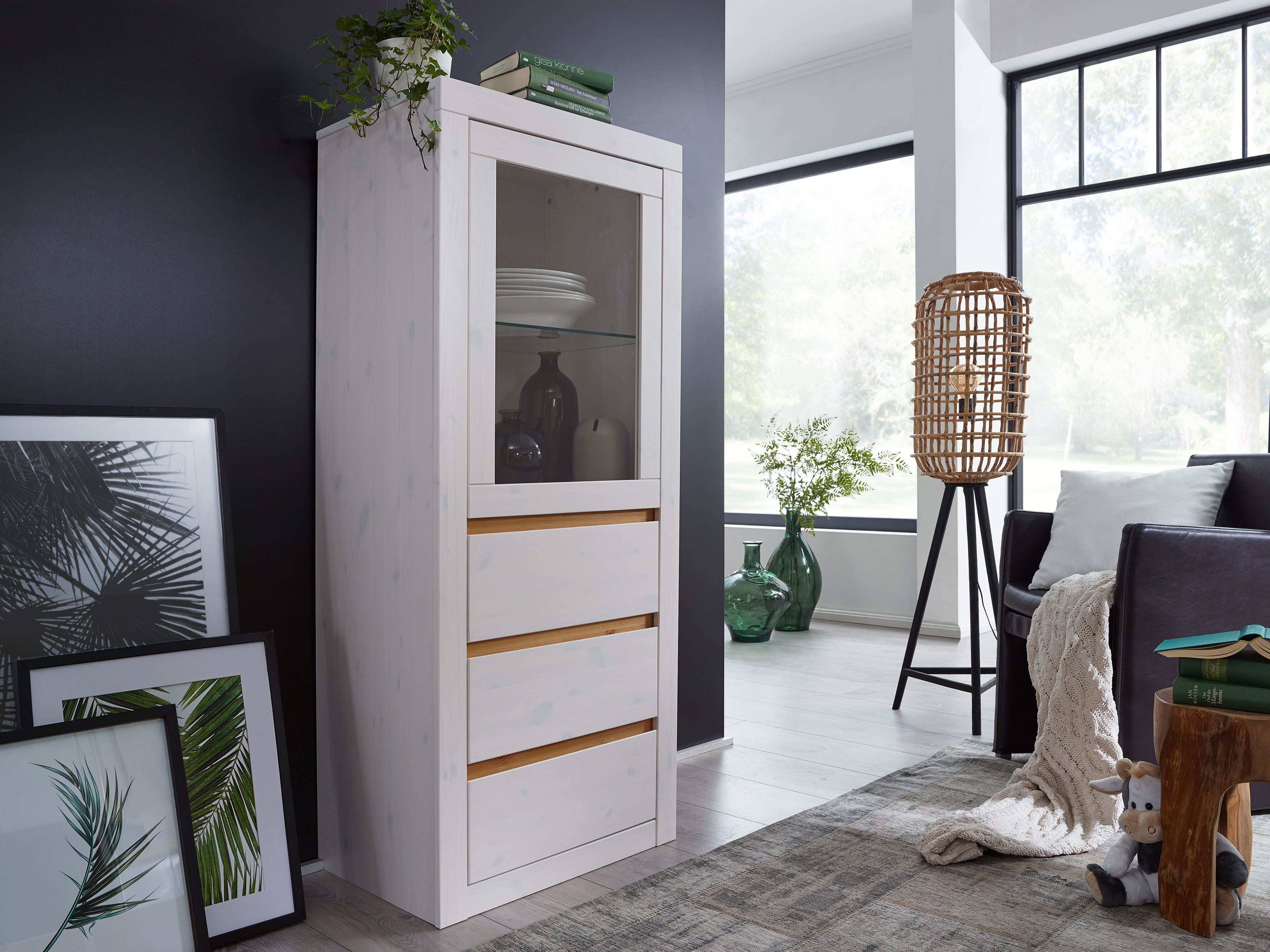 Woodroom Highboard Weimar (Kiefer massiv, 62x150x42 günstig online kaufen