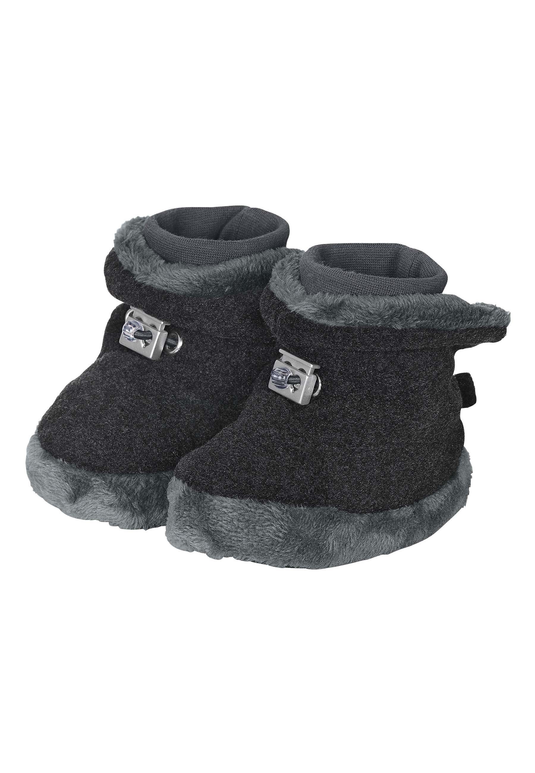 Sterntaler® Baby-Schuh Outdoorschuh (1-tlg) Bequeme Krabbelschuhe - Baby Schuhe Mädchen, Baby-Schuh - Flexible Schuhe, Baby-Schuh - Baby Ballerinas Schuhe uniBaby-Schuh aus Microfleece und Elastikware mitrutschfester Sohle und Kordelstopper, gefüttertmit Teddyflausch - Stoffschuhe Winter